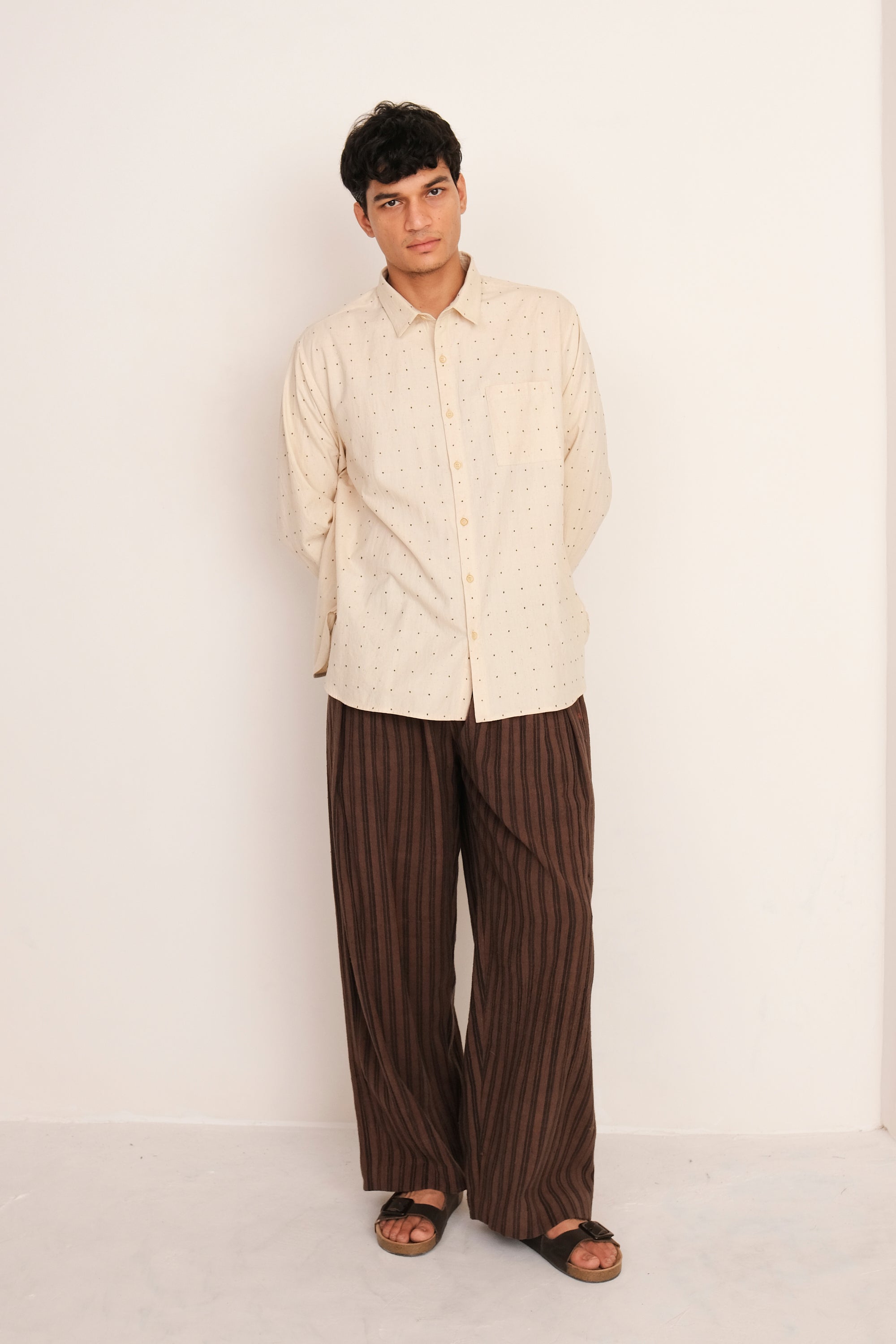 ECRU FINE COTTON TANGALIYA SHIRT