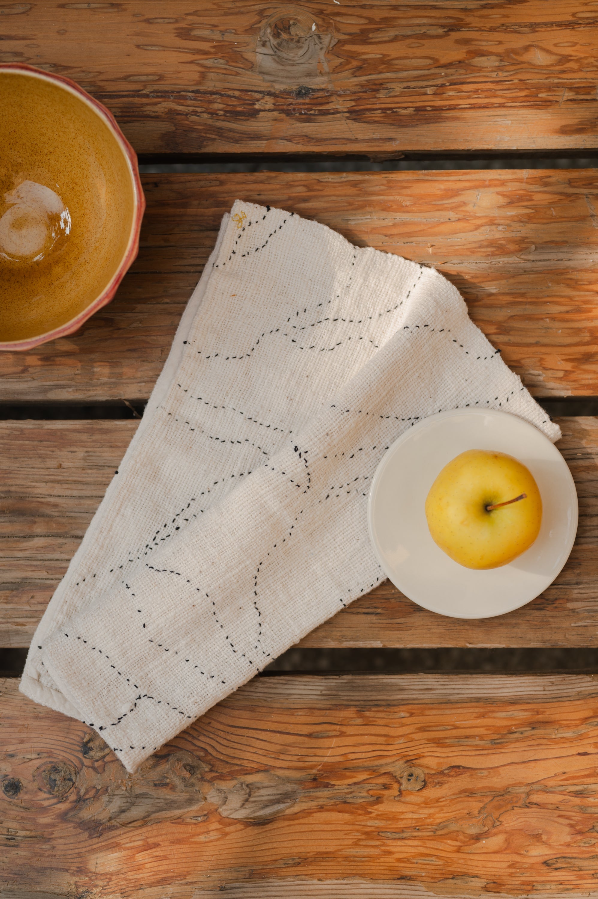 Ecru Kantha Towel Set