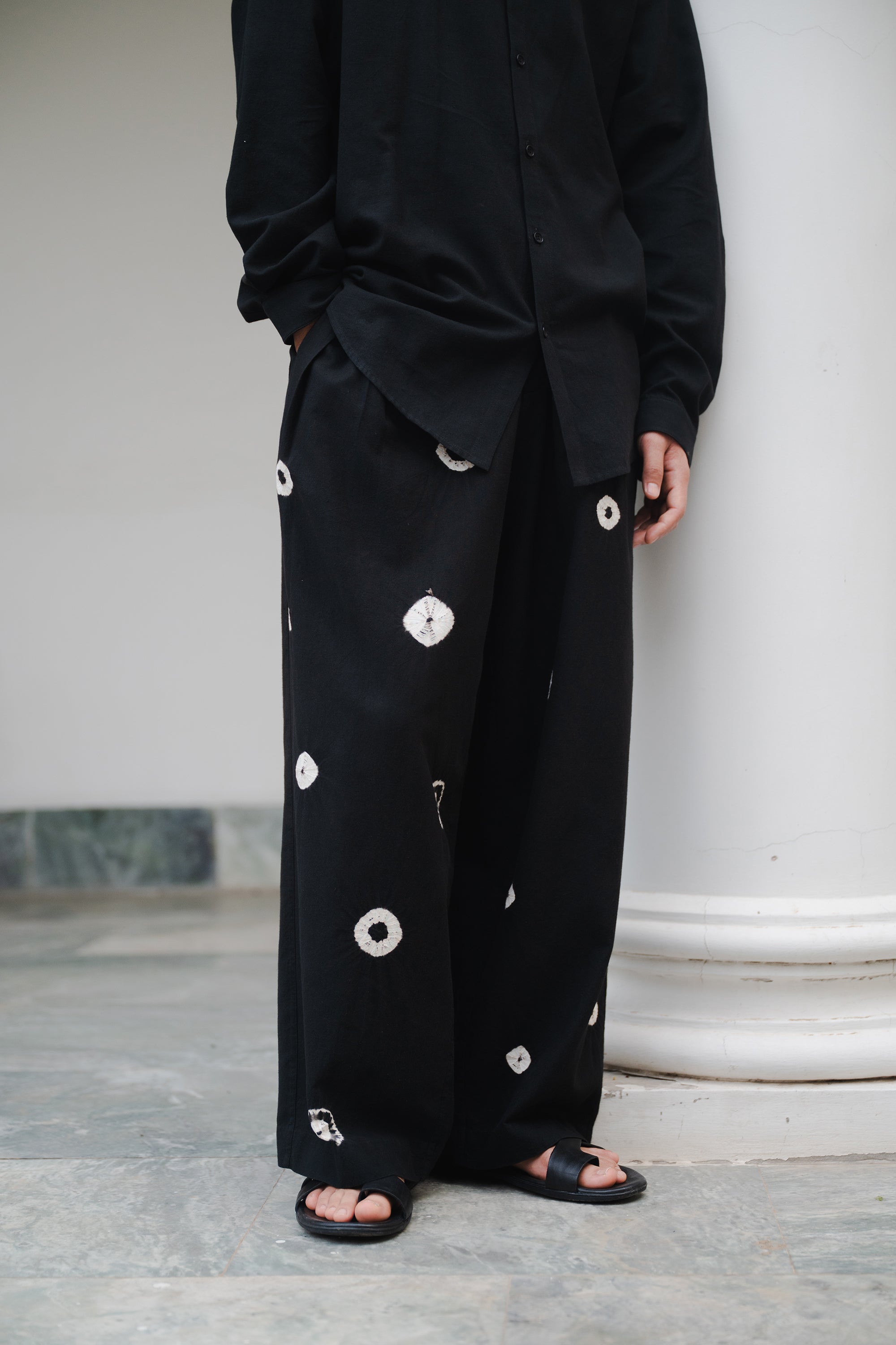 SHIBORI PLEATED TROUSERS