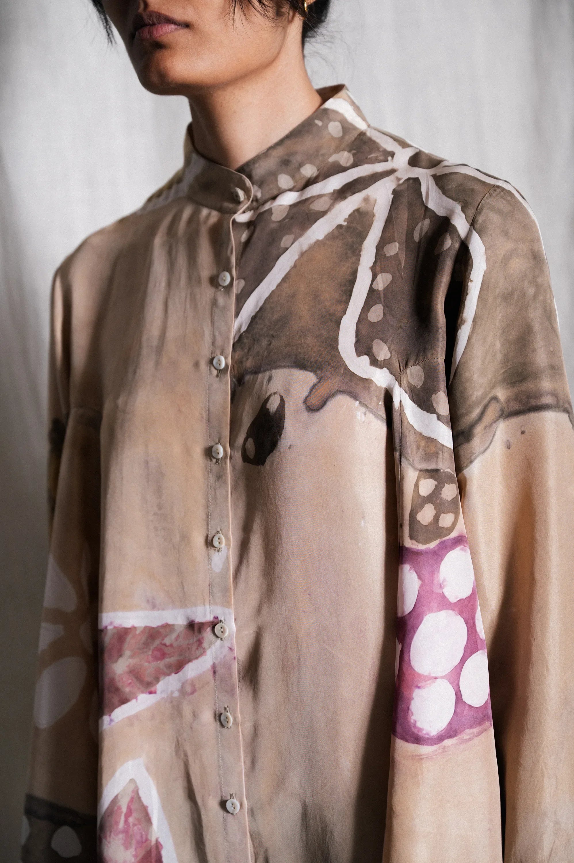 Nkeidn Handpainted Shirt In Silk