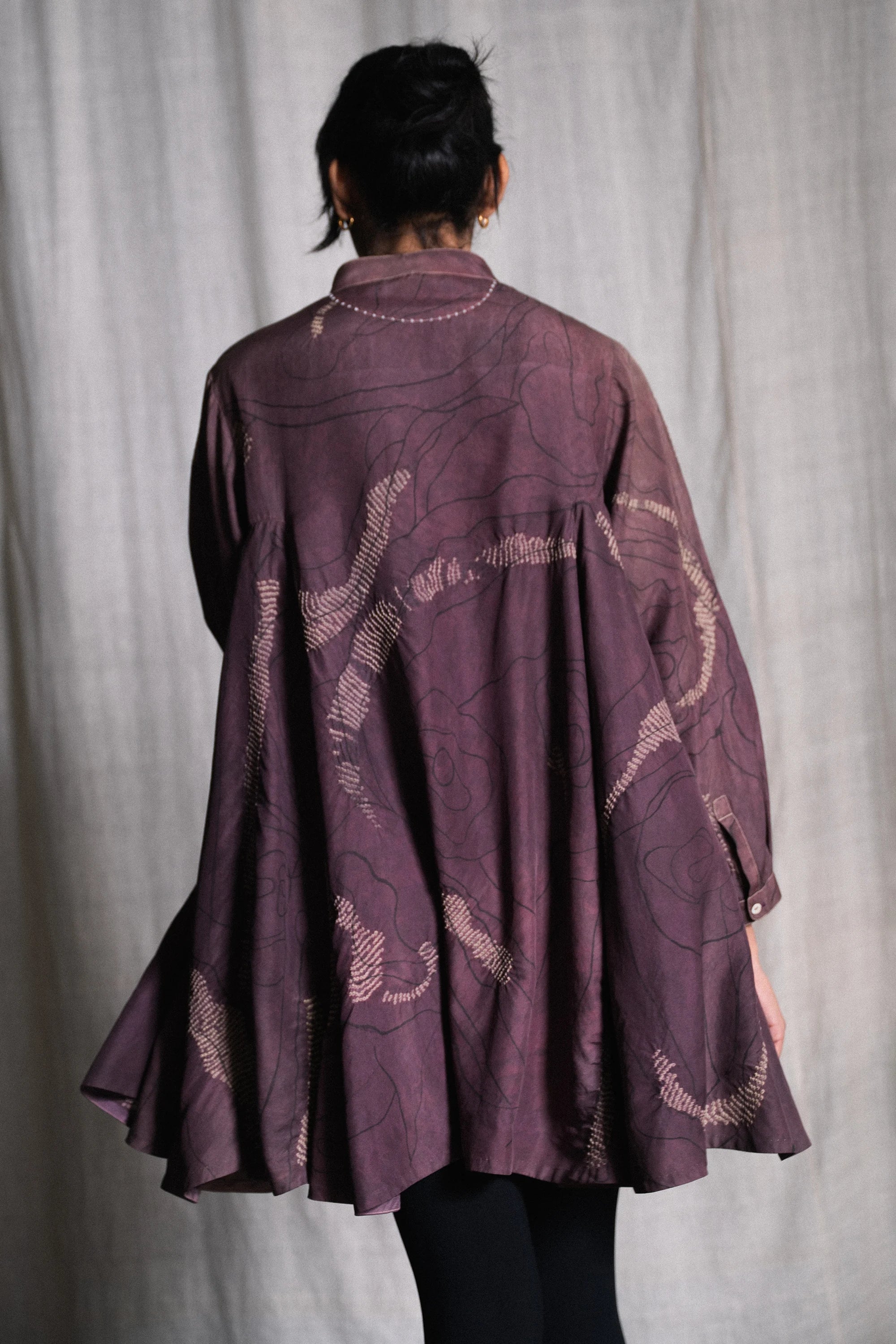 Nkeidn Silk Shirt with Bandhani