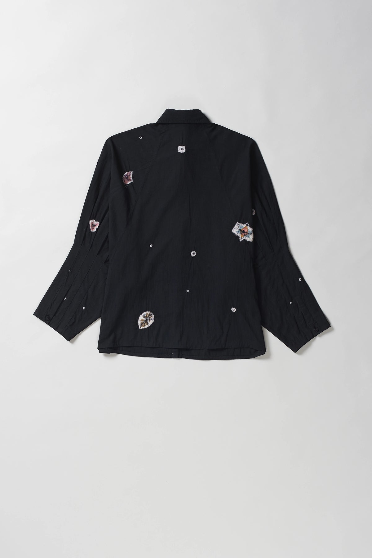 Black Elton Shirt with Shibori