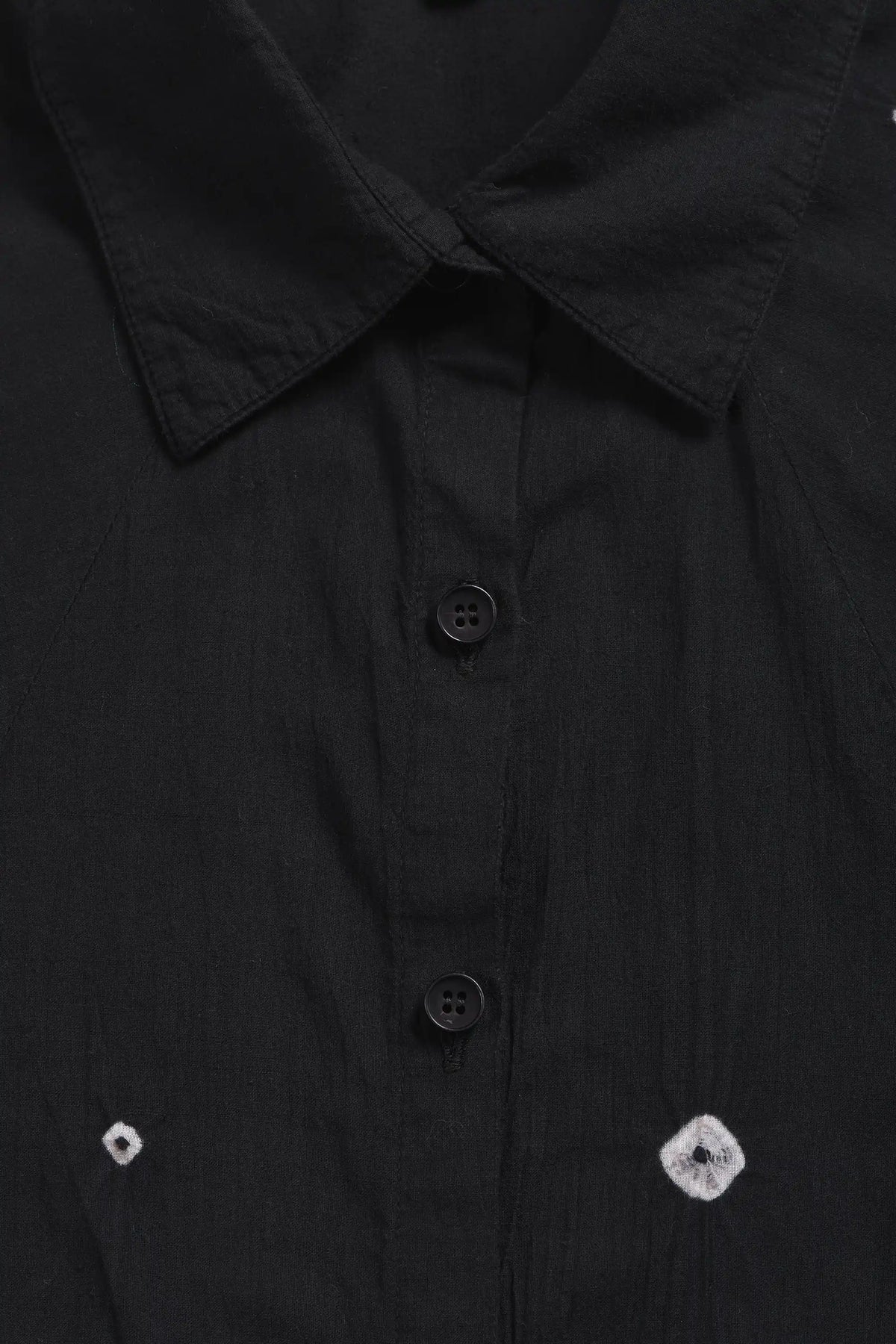 Black Elton Shirt with Shibori