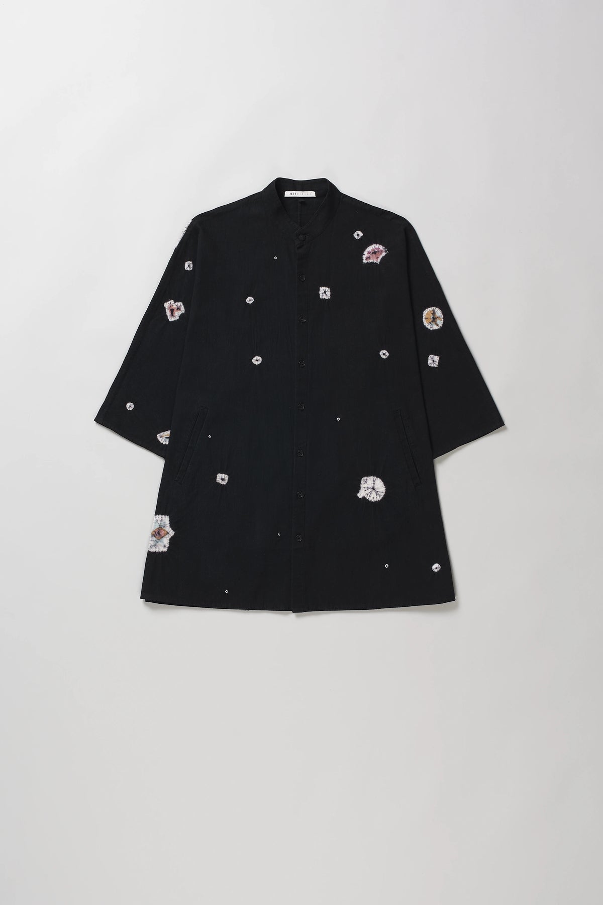 Black Macca Shirt with Shibori