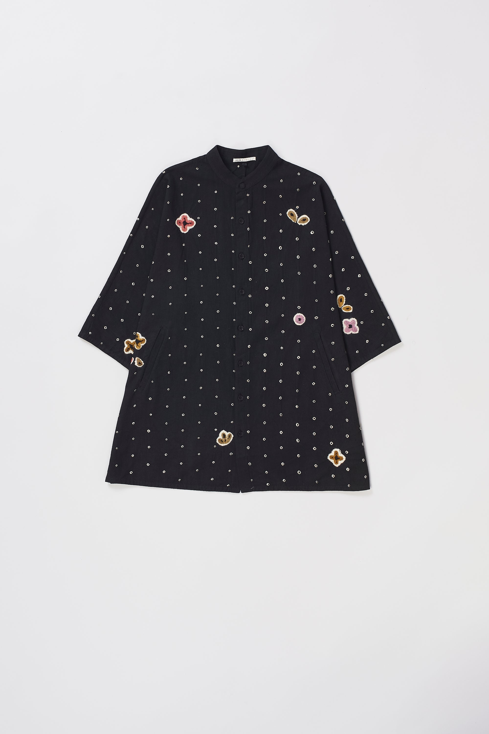 All-Over Bandhani Kimono Half Sleeve Shirt