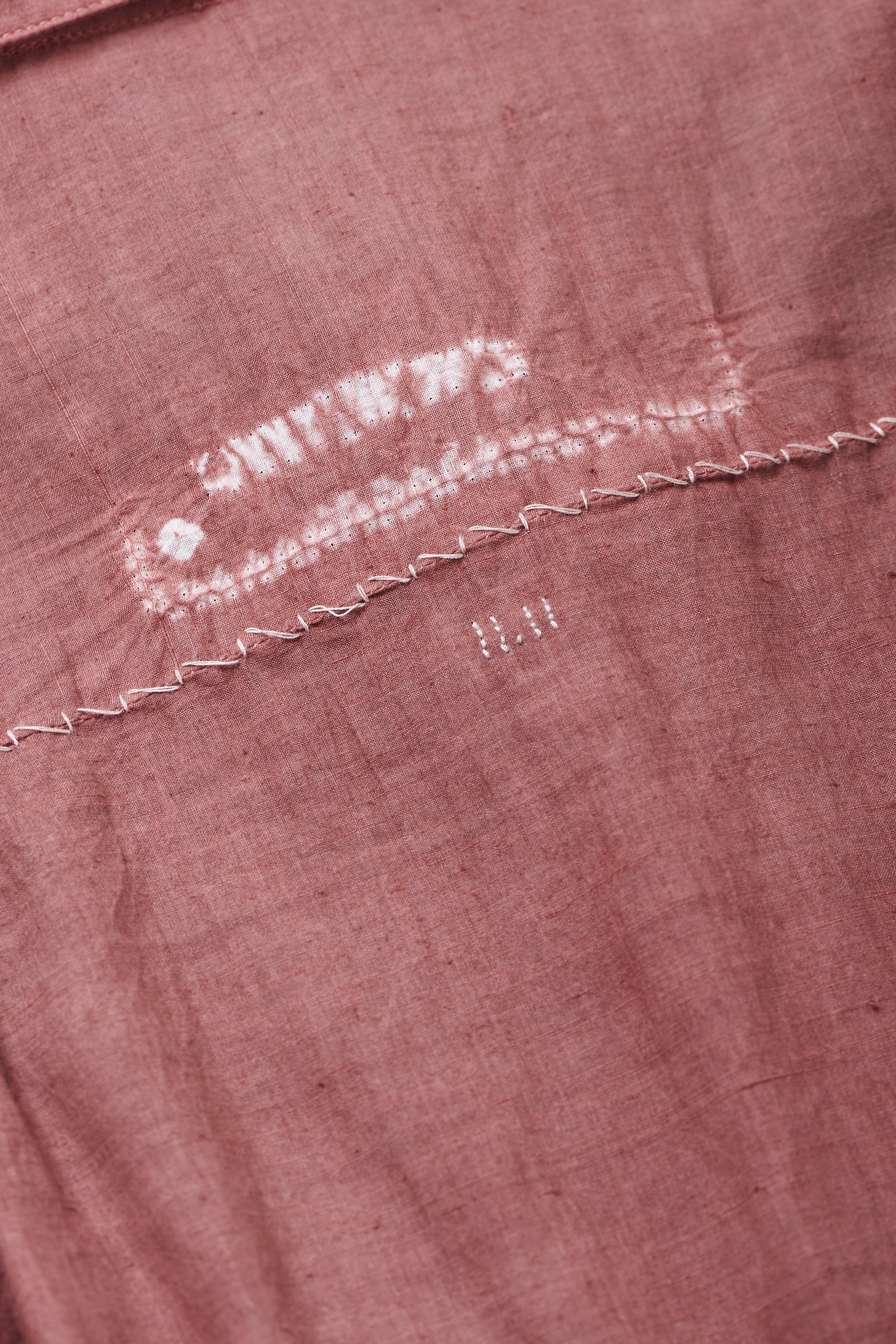 ROGUE PINK RELAXED FIT FINE COTTON SHIRT CRAFTED WITH SHIBORI MOTIFS