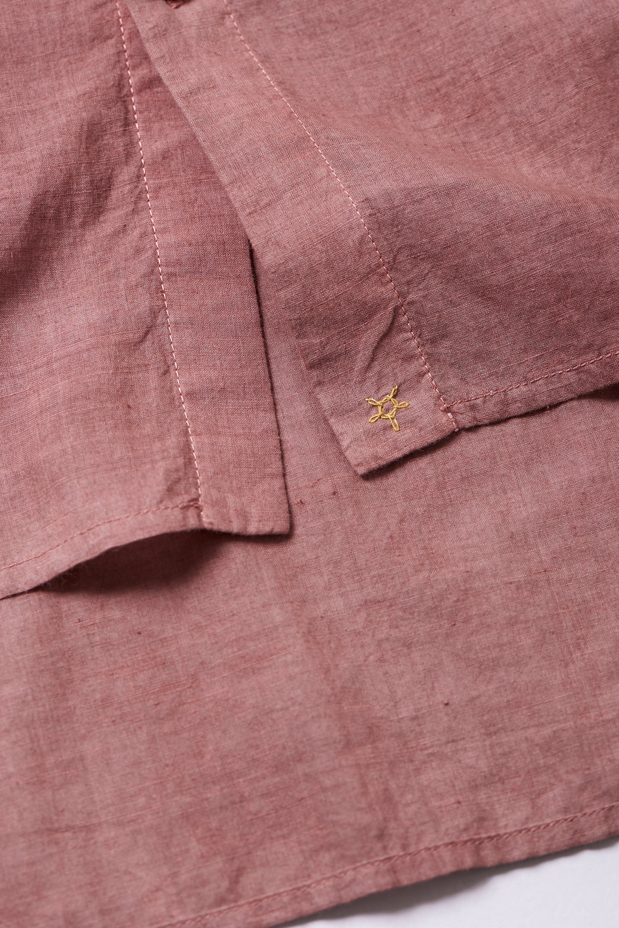 ROGUE PINK RELAXED FIT FINE COTTON SHIRT CRAFTED WITH SHIBORI MOTIFS