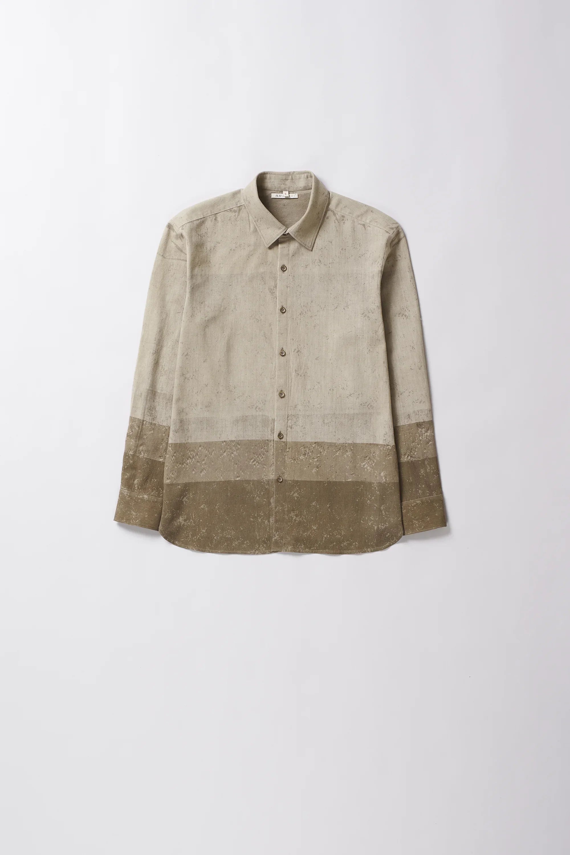 Front image of smoke cotton shirt