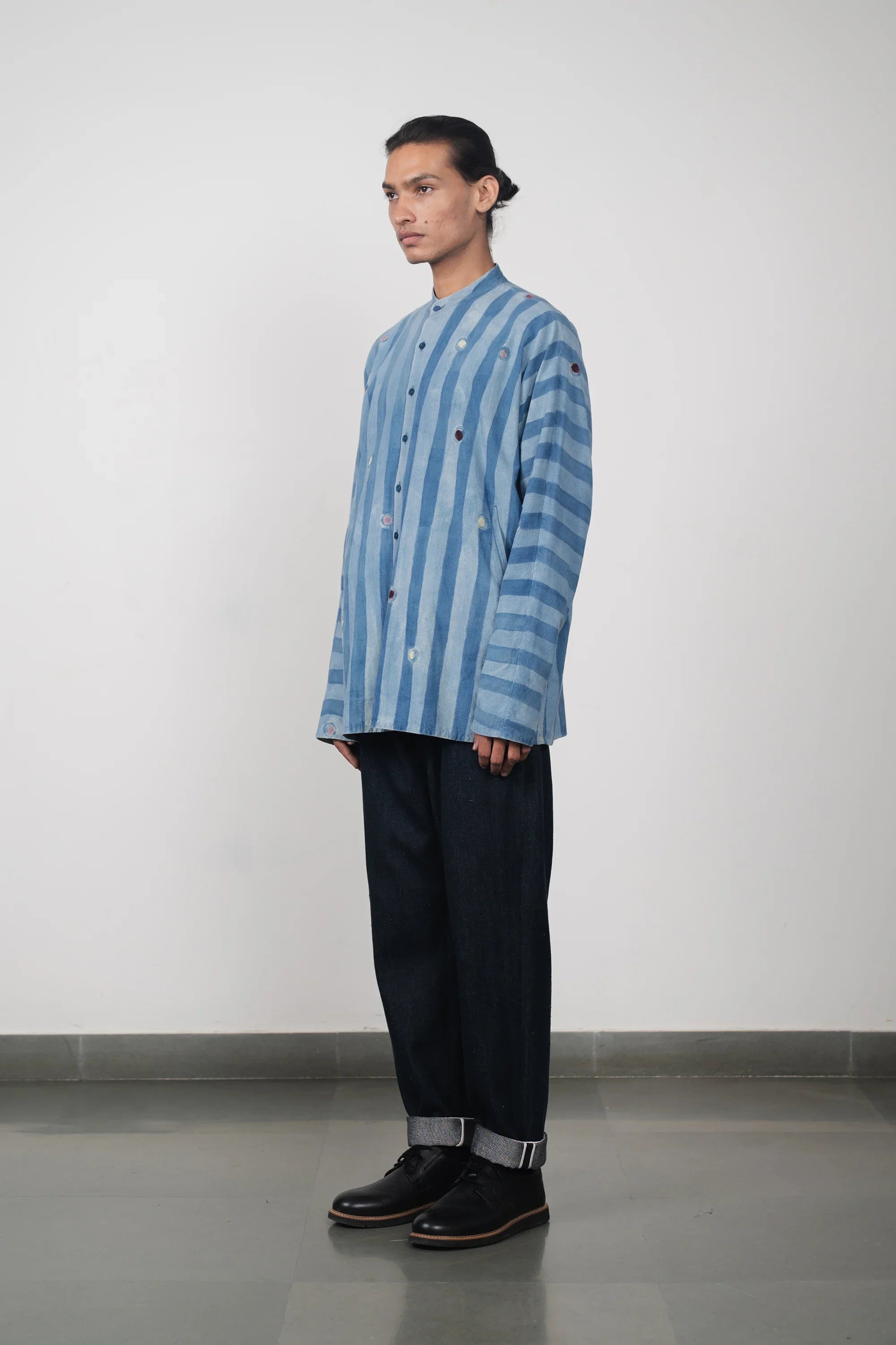 Light Indigo Kimono Sleeve Shirt