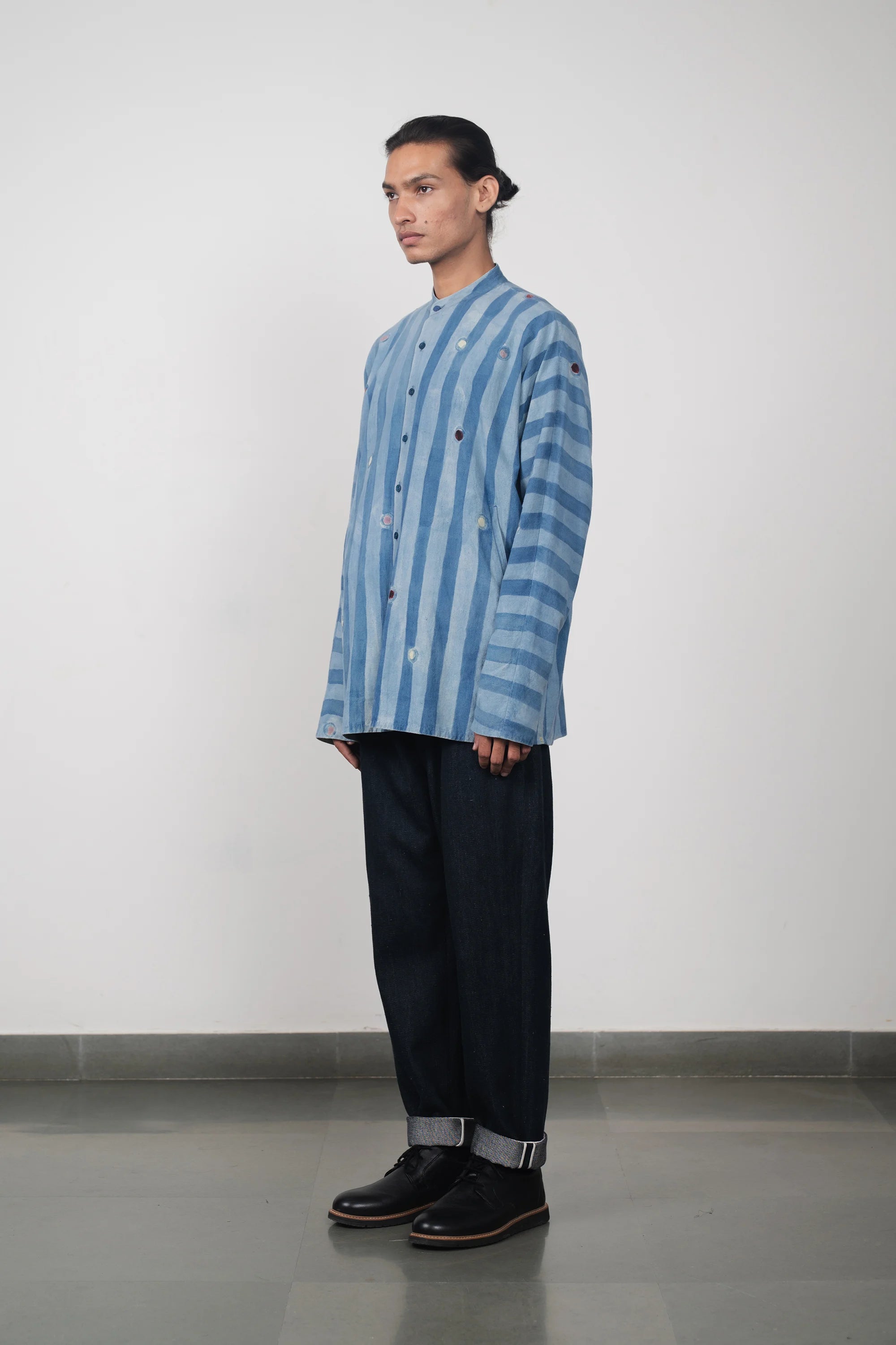 Light Indigo Kimono Sleeve Shirt