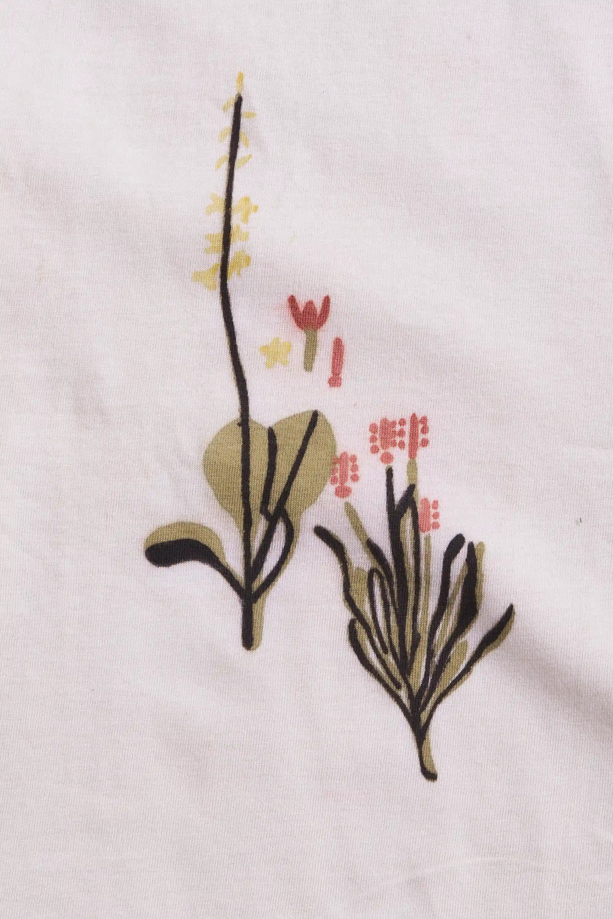 Fabric closeup with hand paint