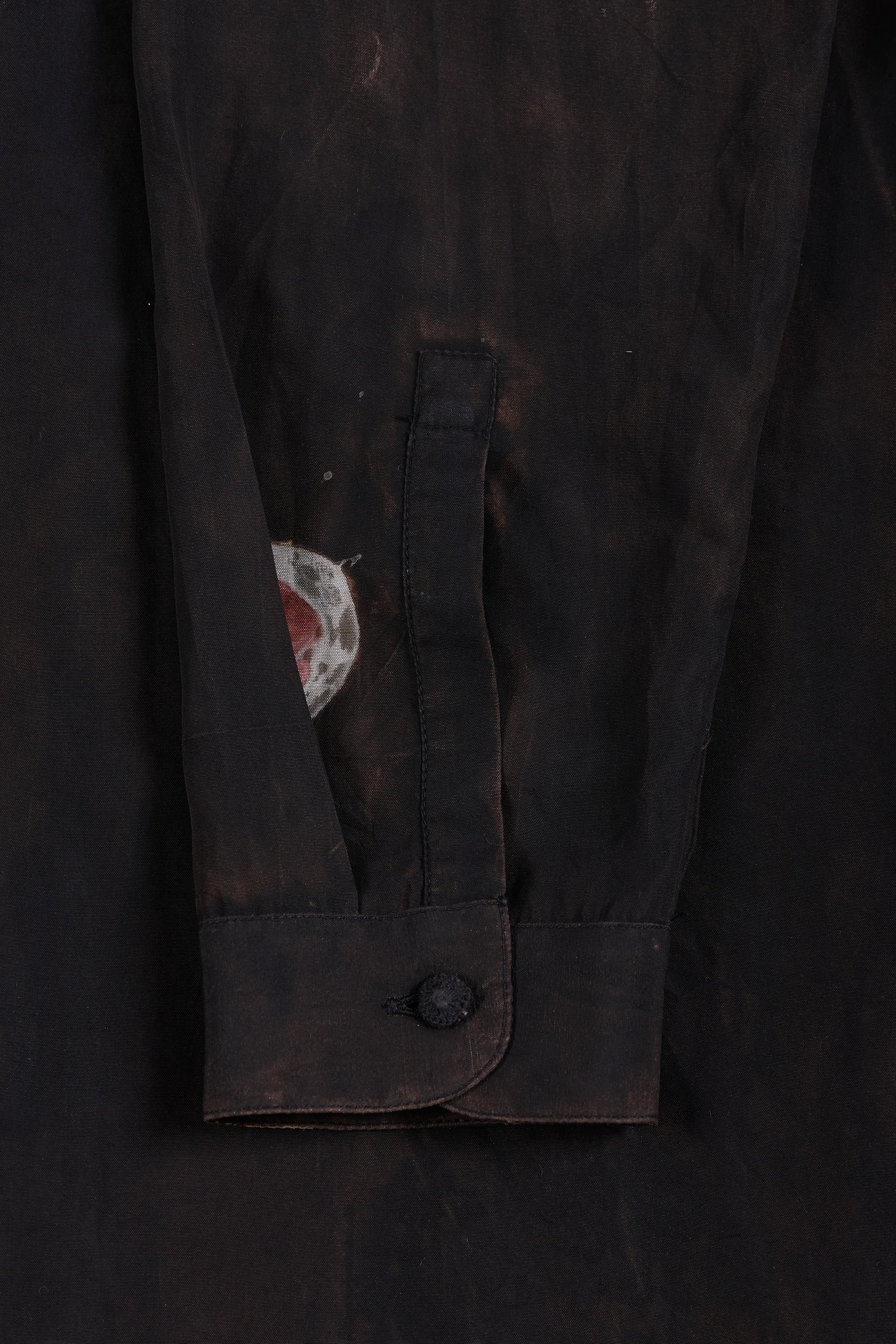 Band Collar Shirt Hand Painted