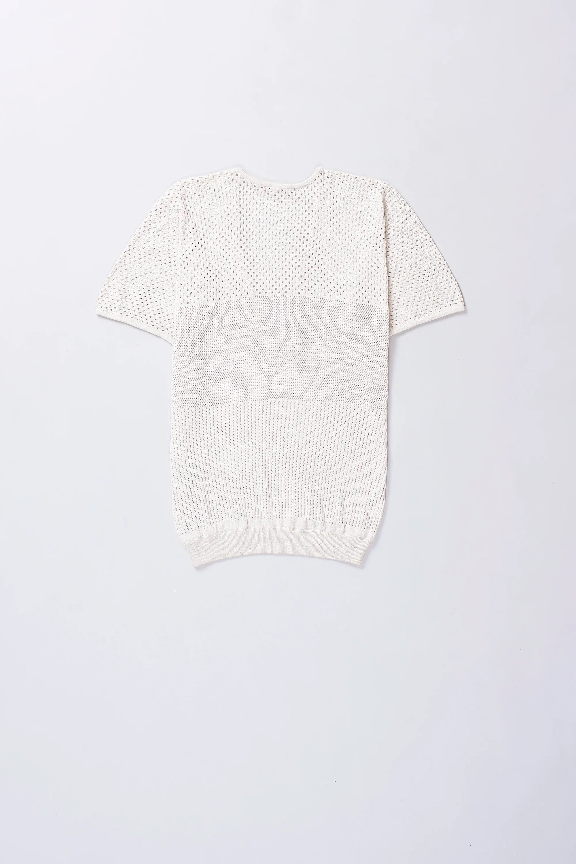 Women Plunge Neck Ecru T-Shirt