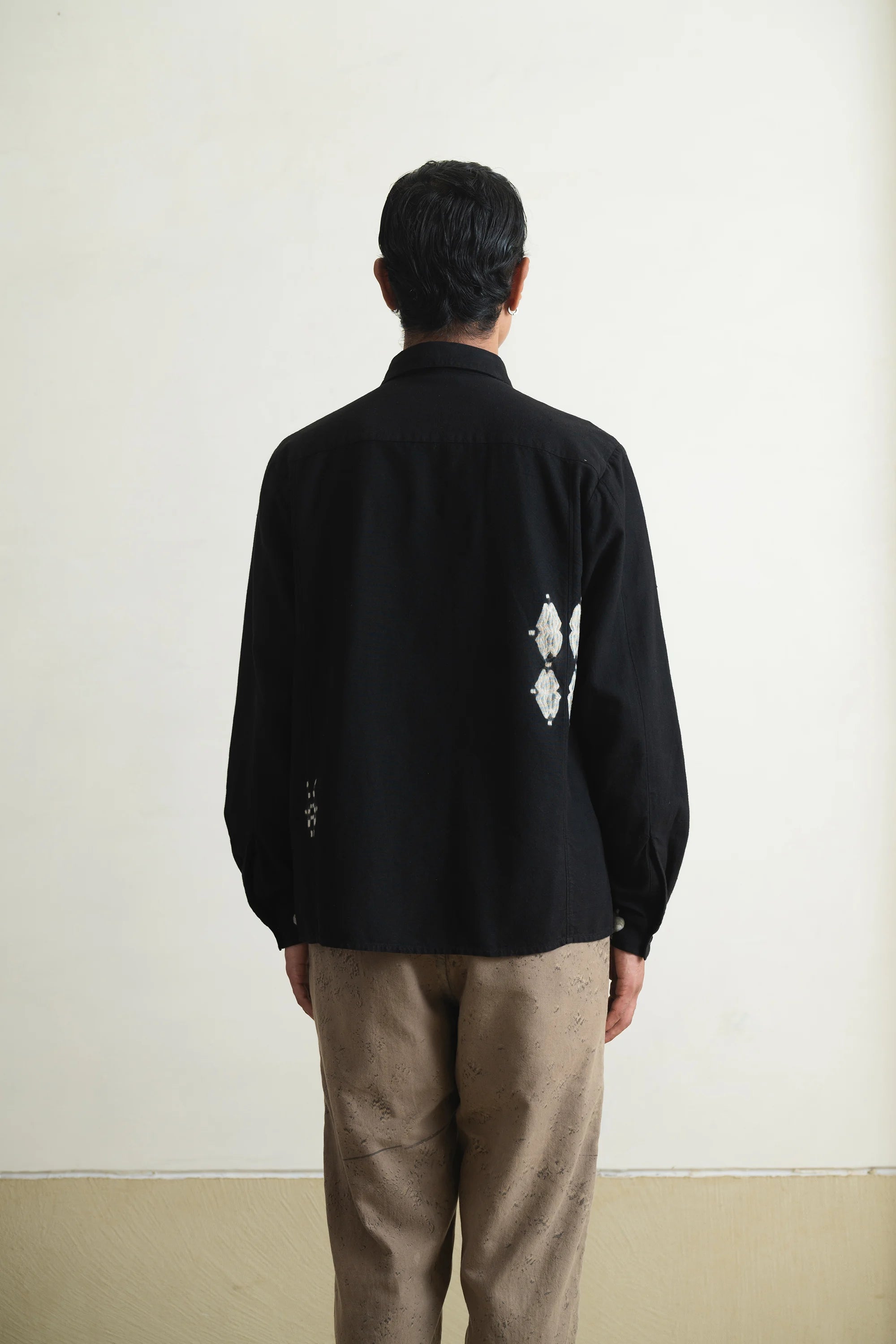 Black Pan Shibori Shirt