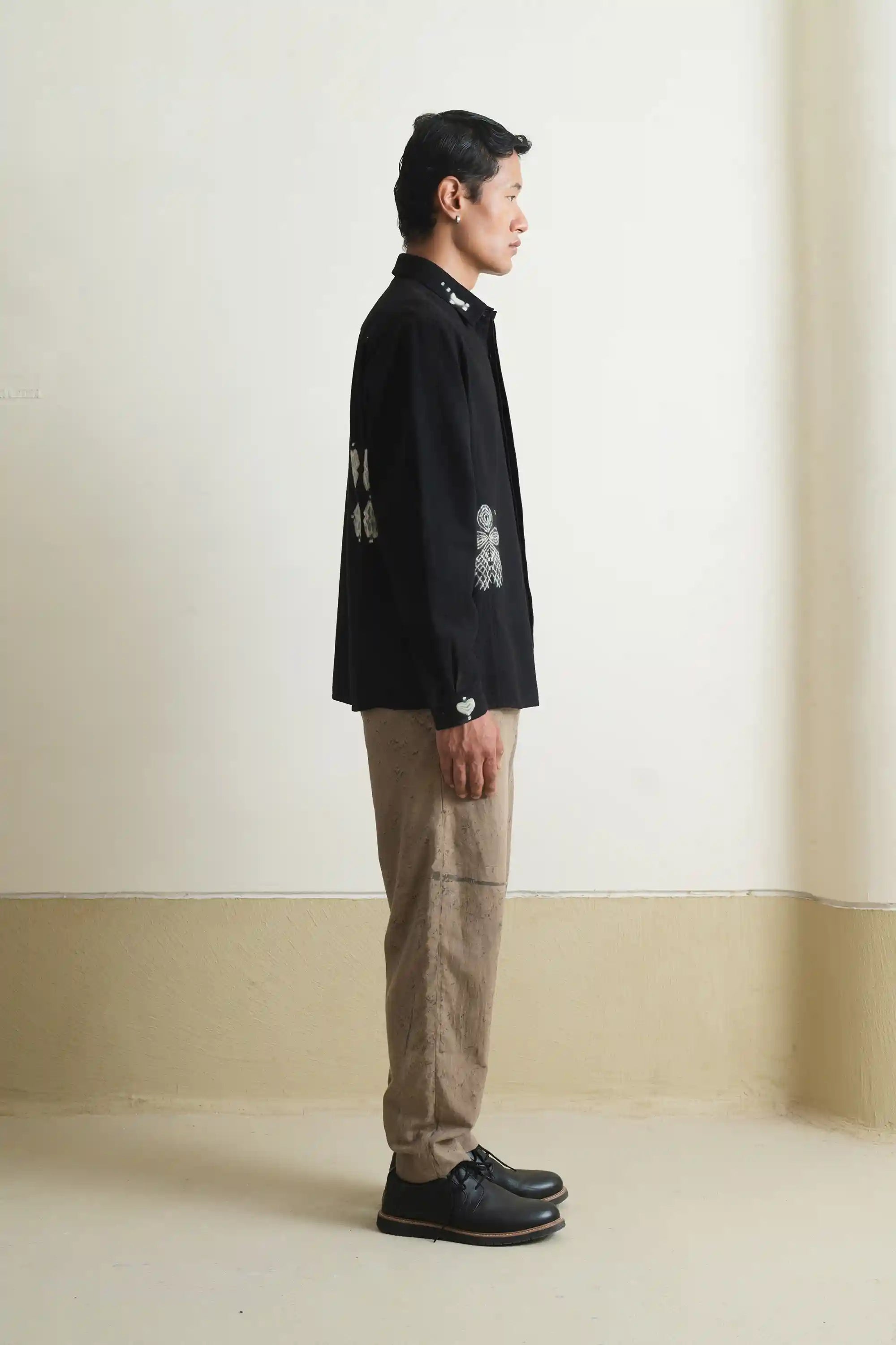 Black Pan Shibori Shirt