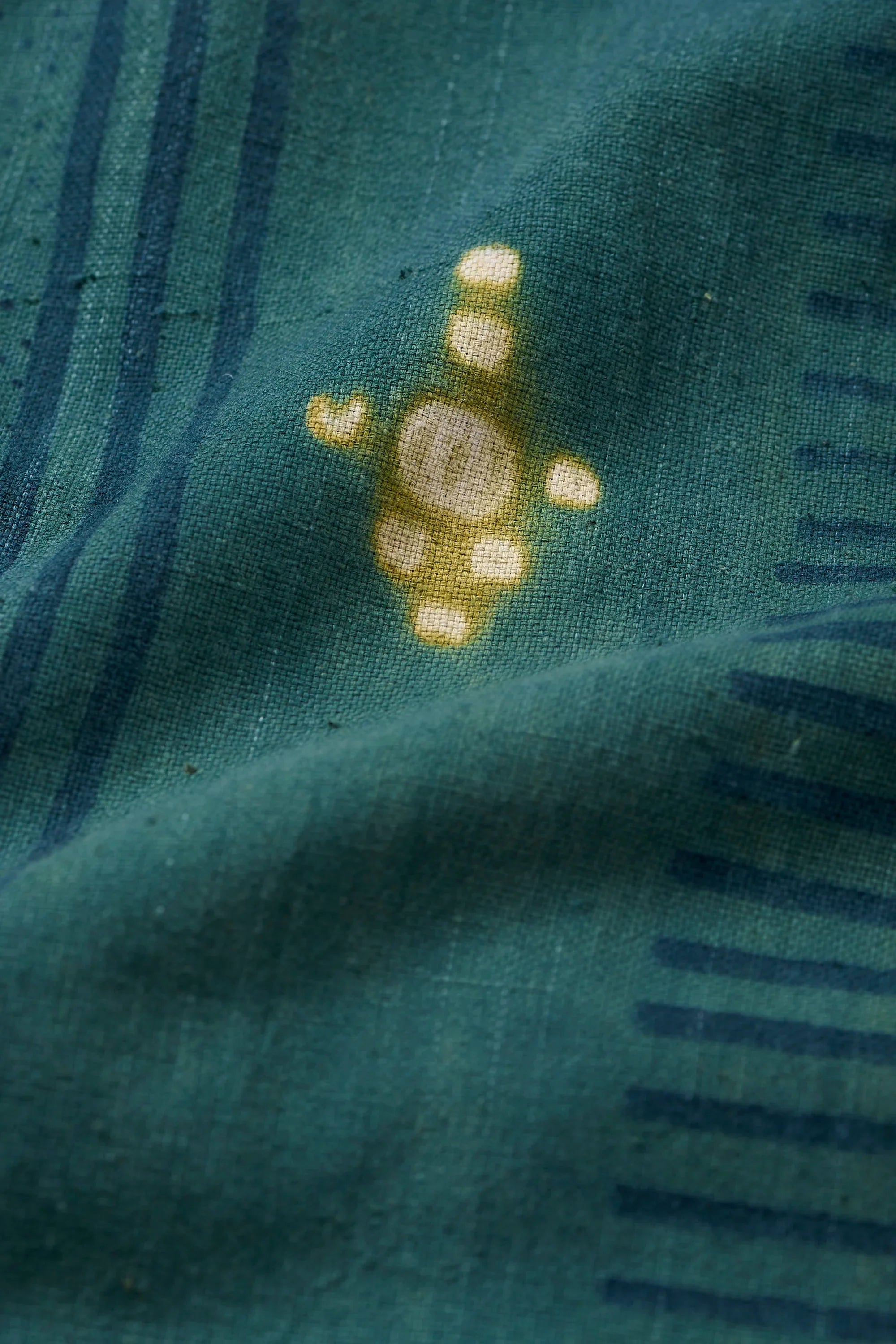 Block Printed Shirt With Shibori