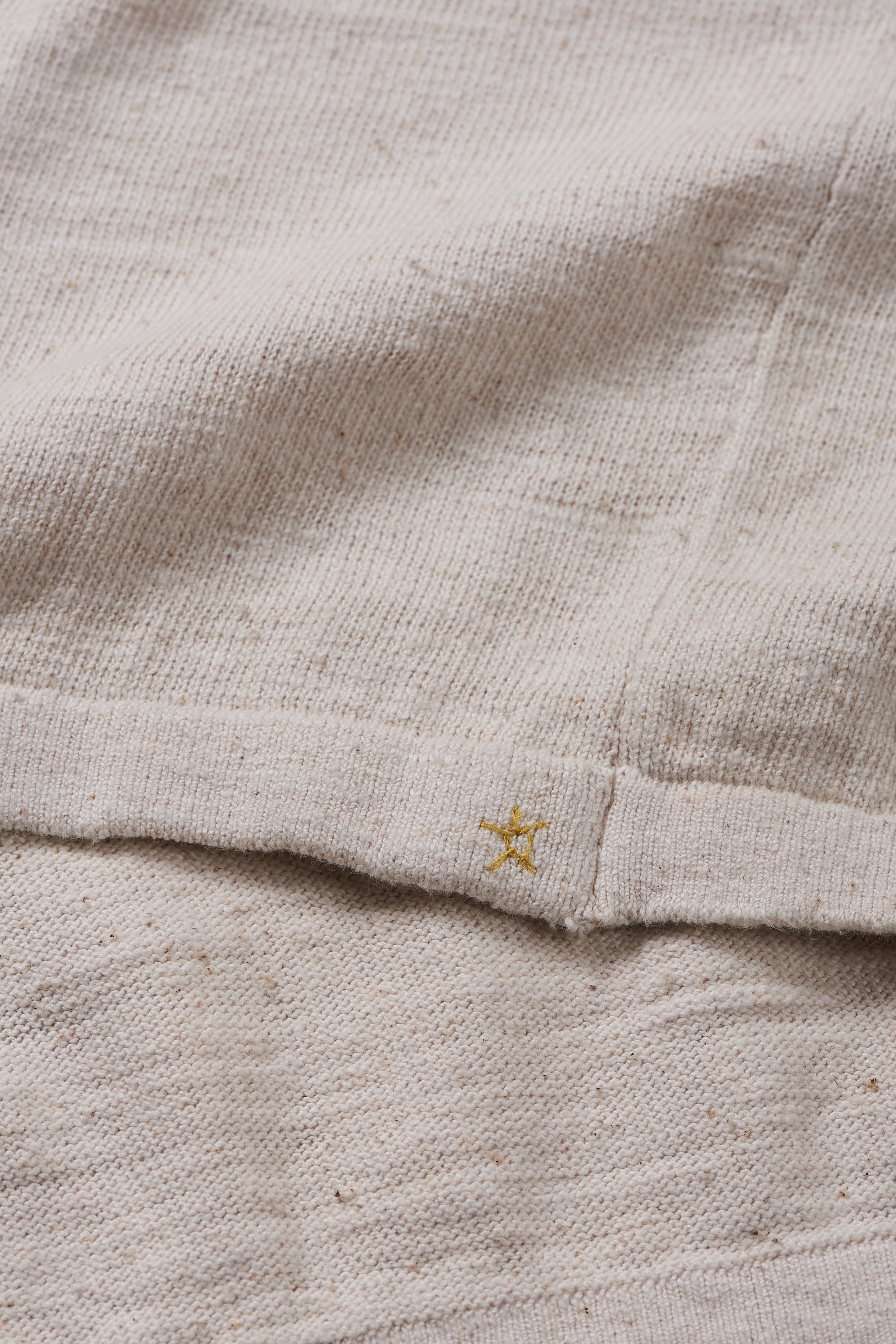 Unbleached Handspun Knit Half Sleeve T-Shirt