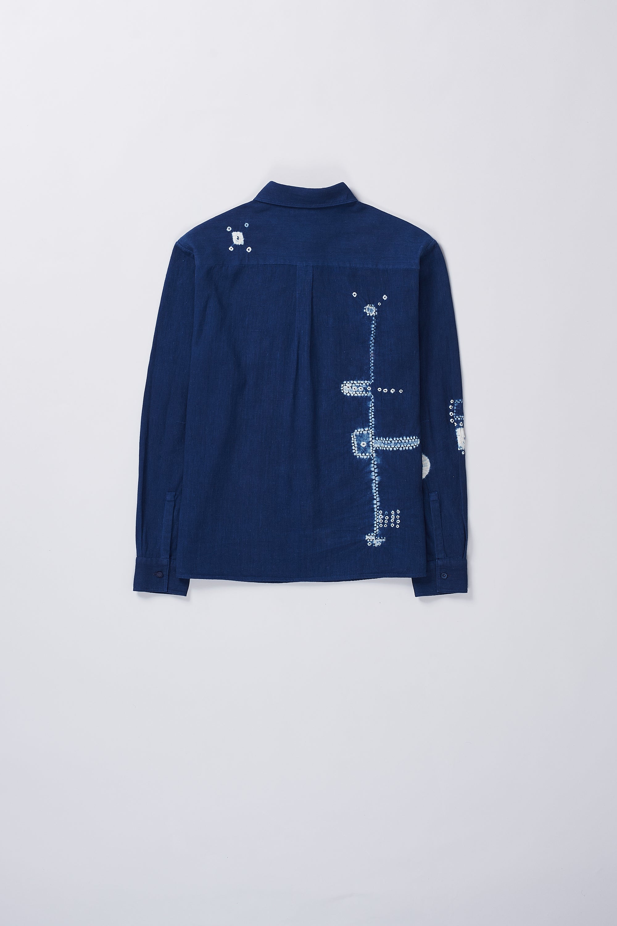 MEDIUM INDIGO SHIBORI UNISEX SHIRT