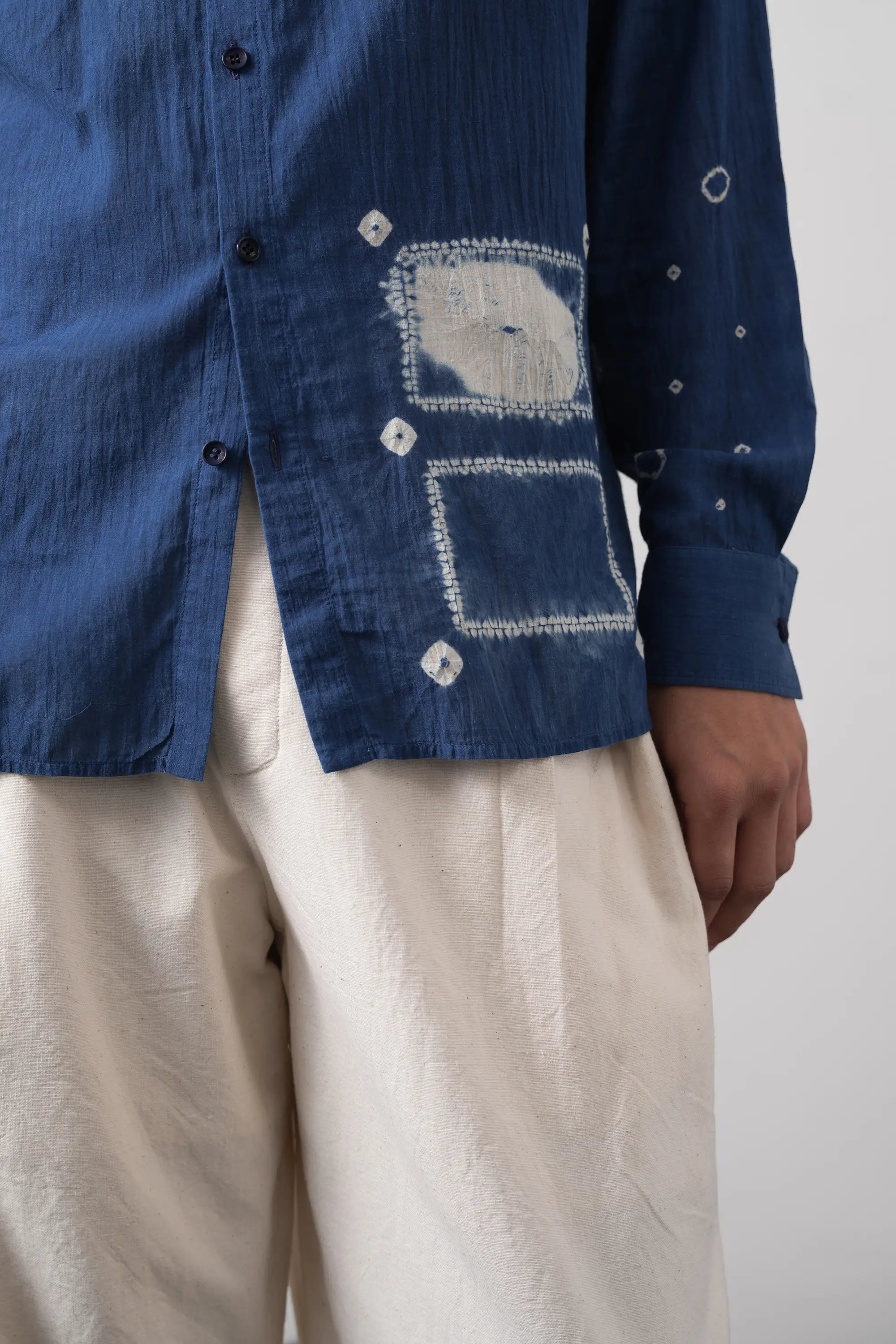Brelove Shibori Shirt in Medium Indigo