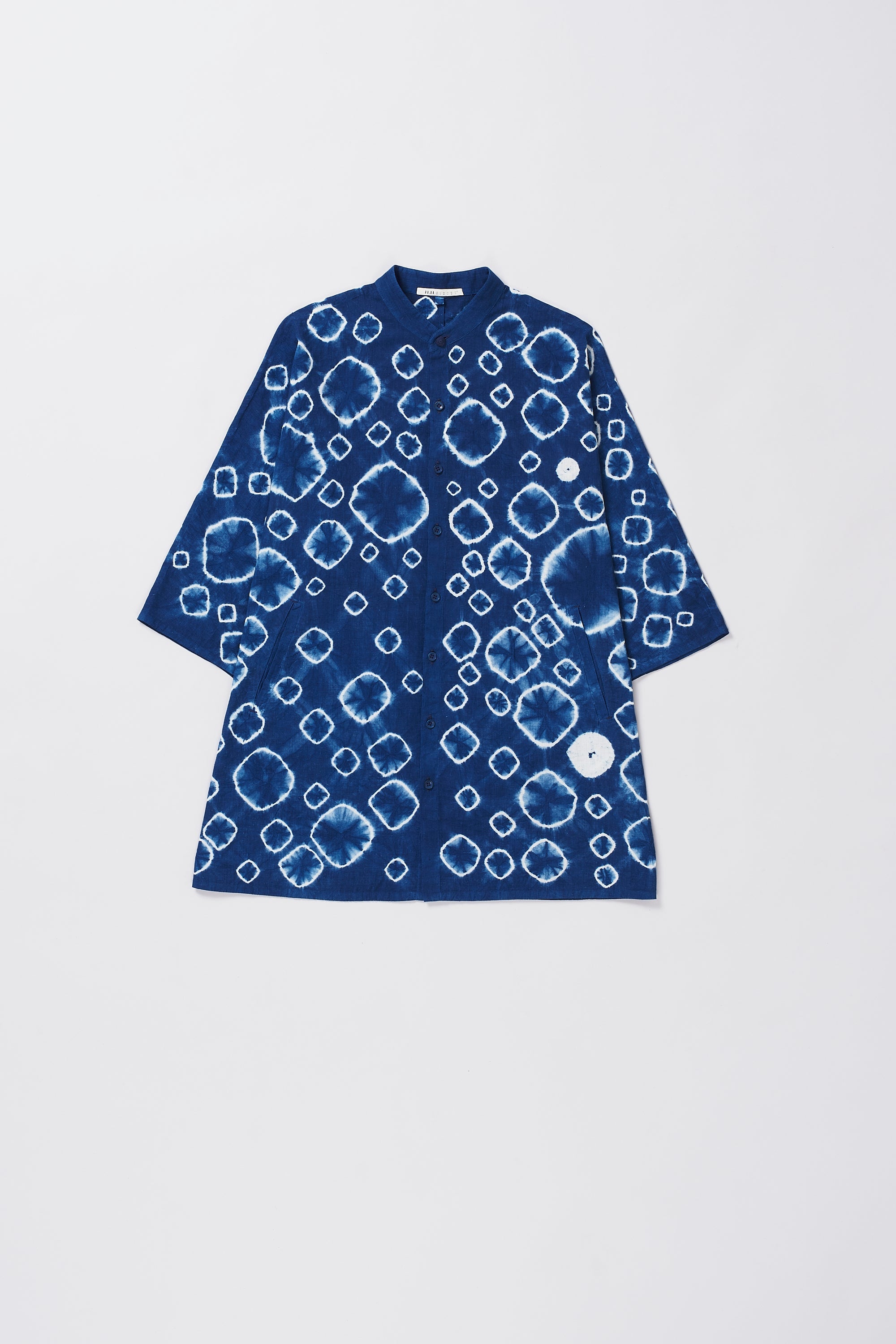 Shibori Kimono Half Sleeve Shirt