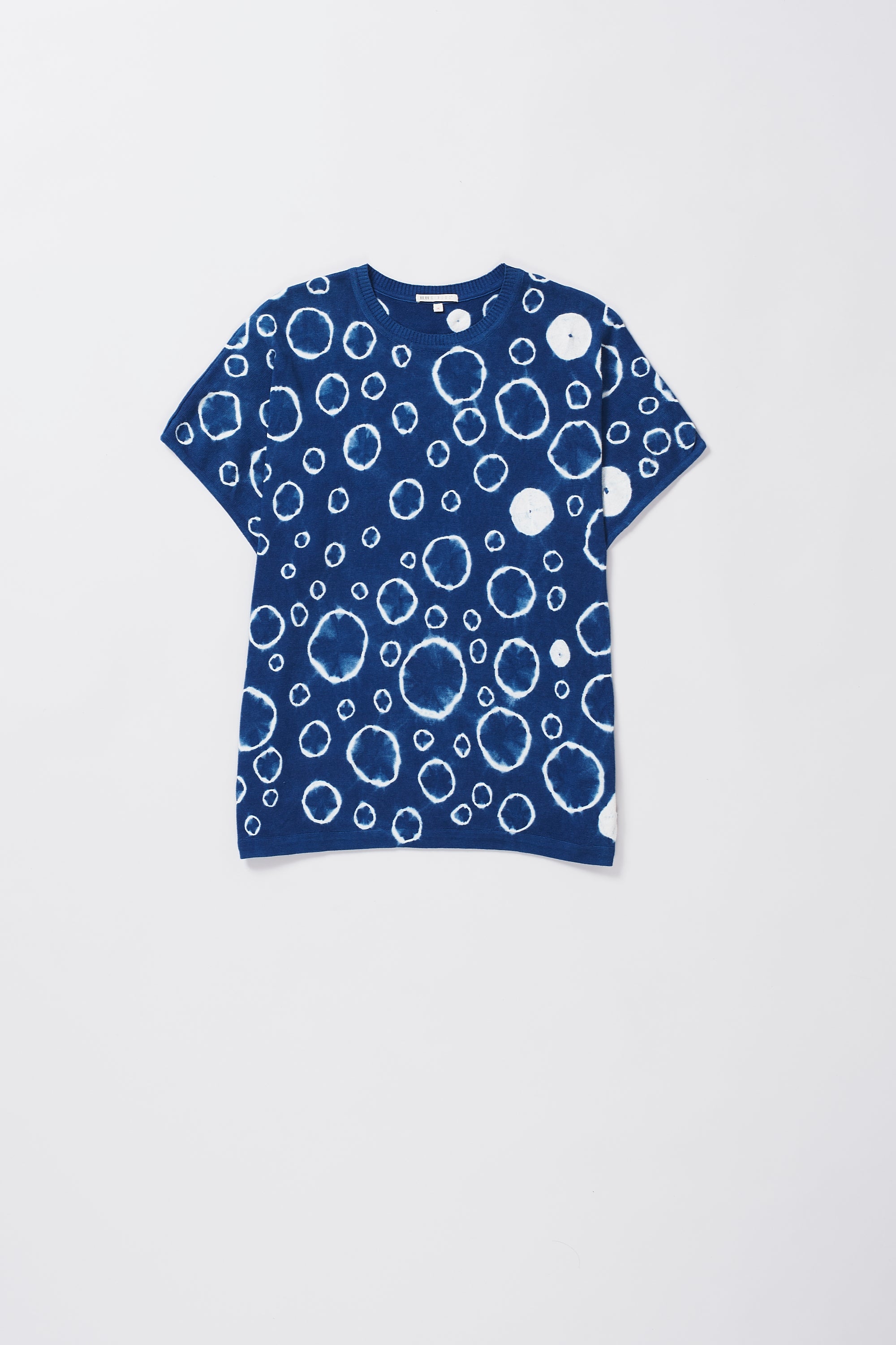 SHIBORI RELAXED FIT T-SHIRT IN MEDIUM INDIGO
