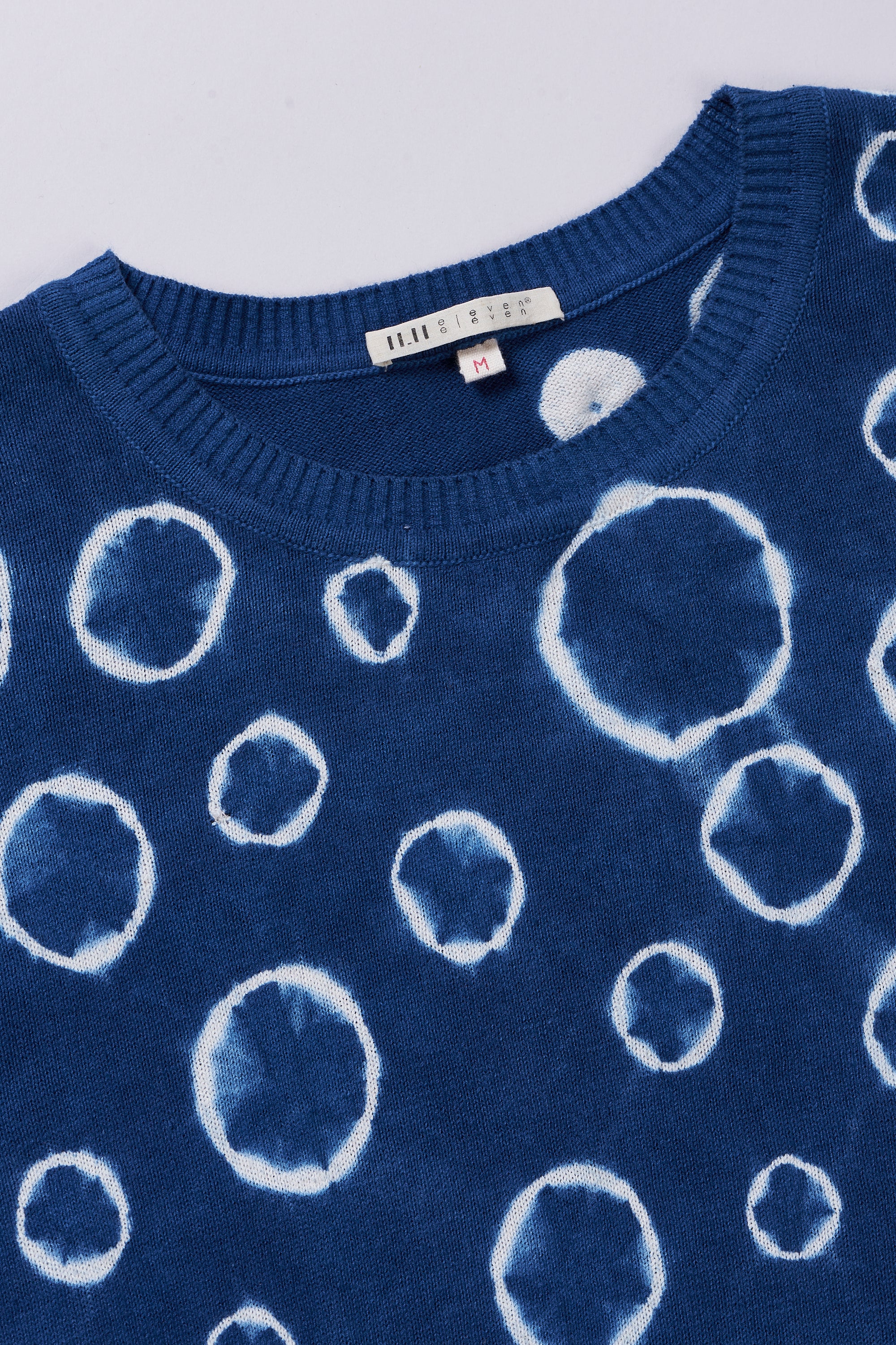 SHIBORI RELAXED FIT T-SHIRT IN MEDIUM INDIGO