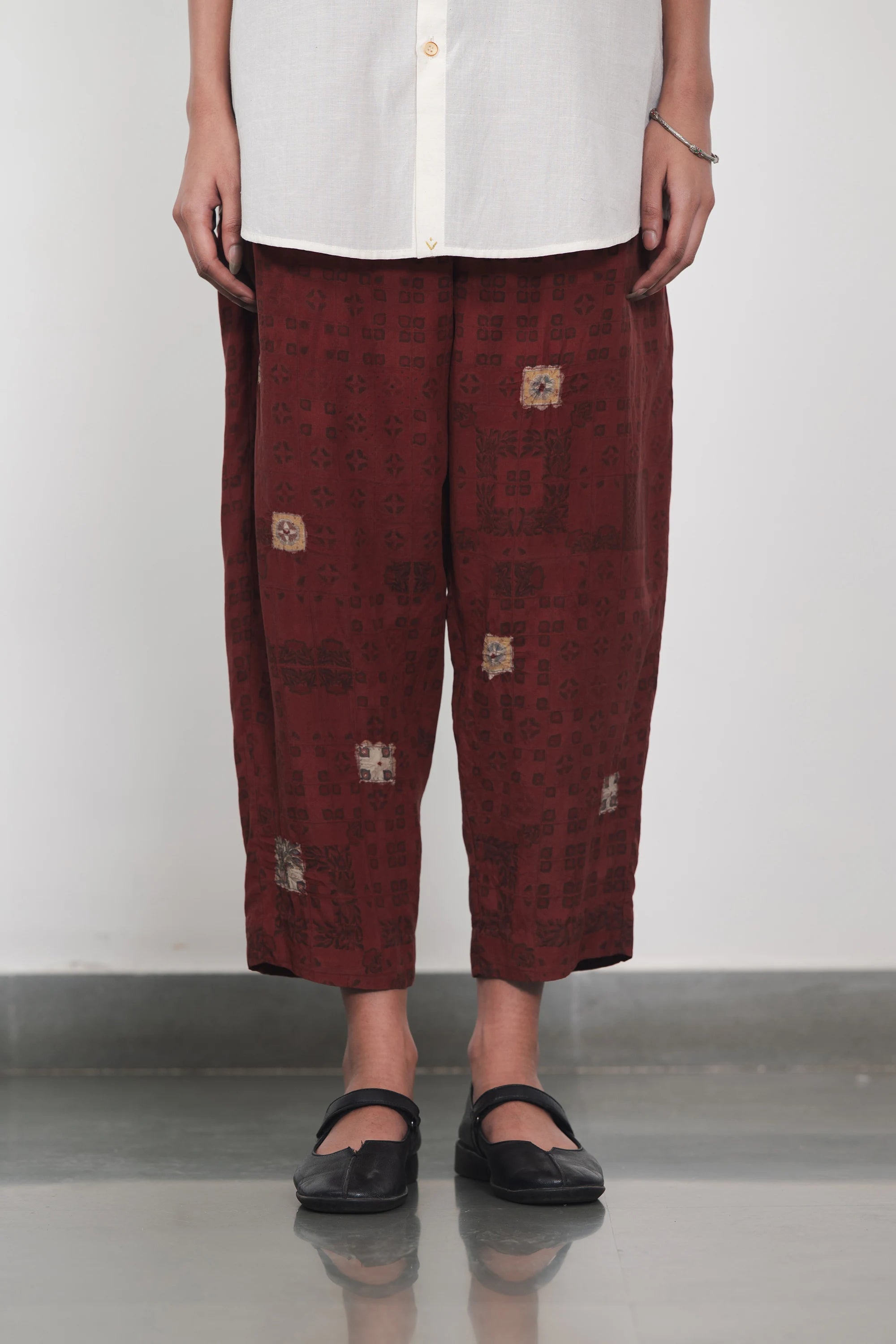 Chettinad Inspired Silk Shibori Pant