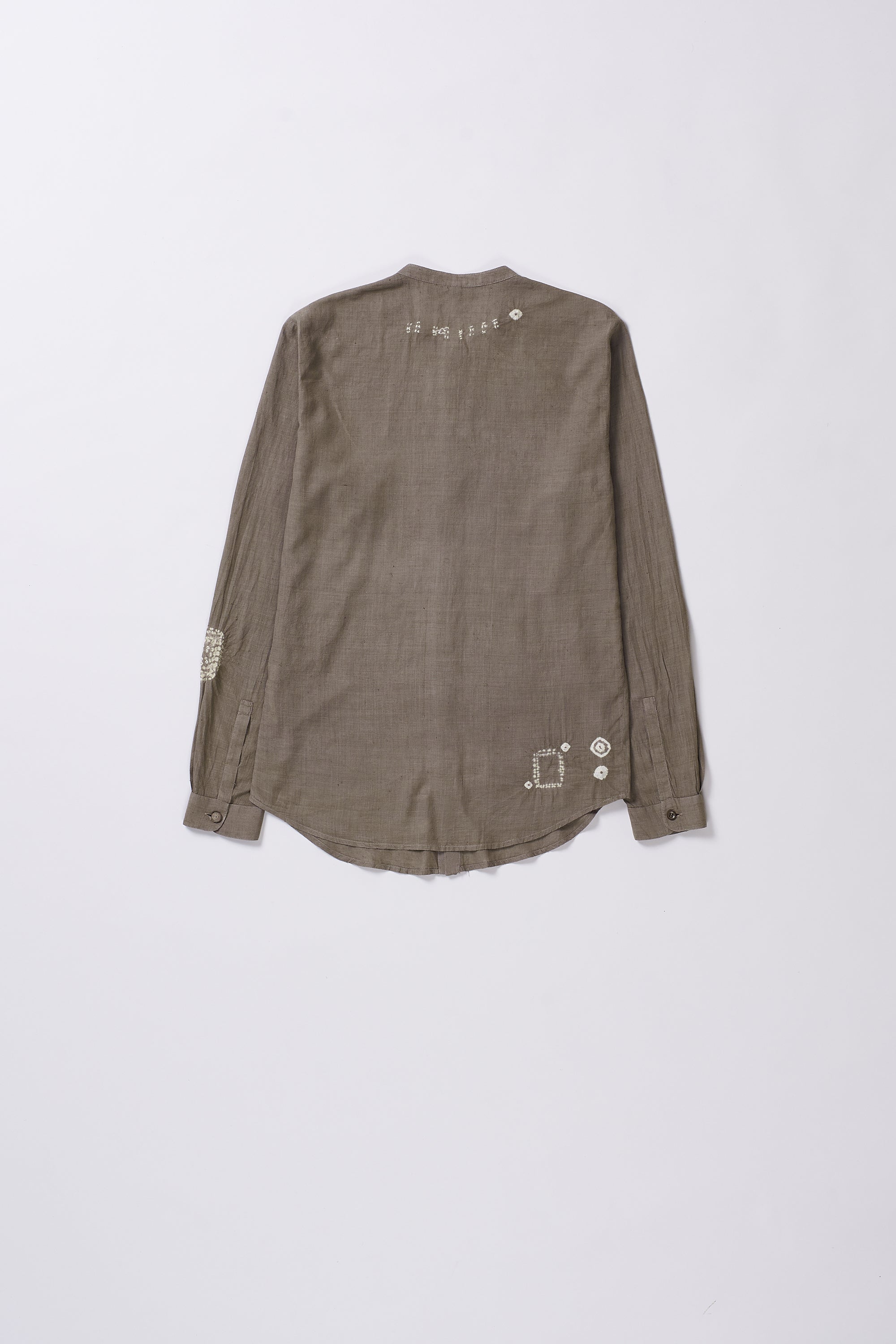 BAND COLLAR SHIBORI SHIRT