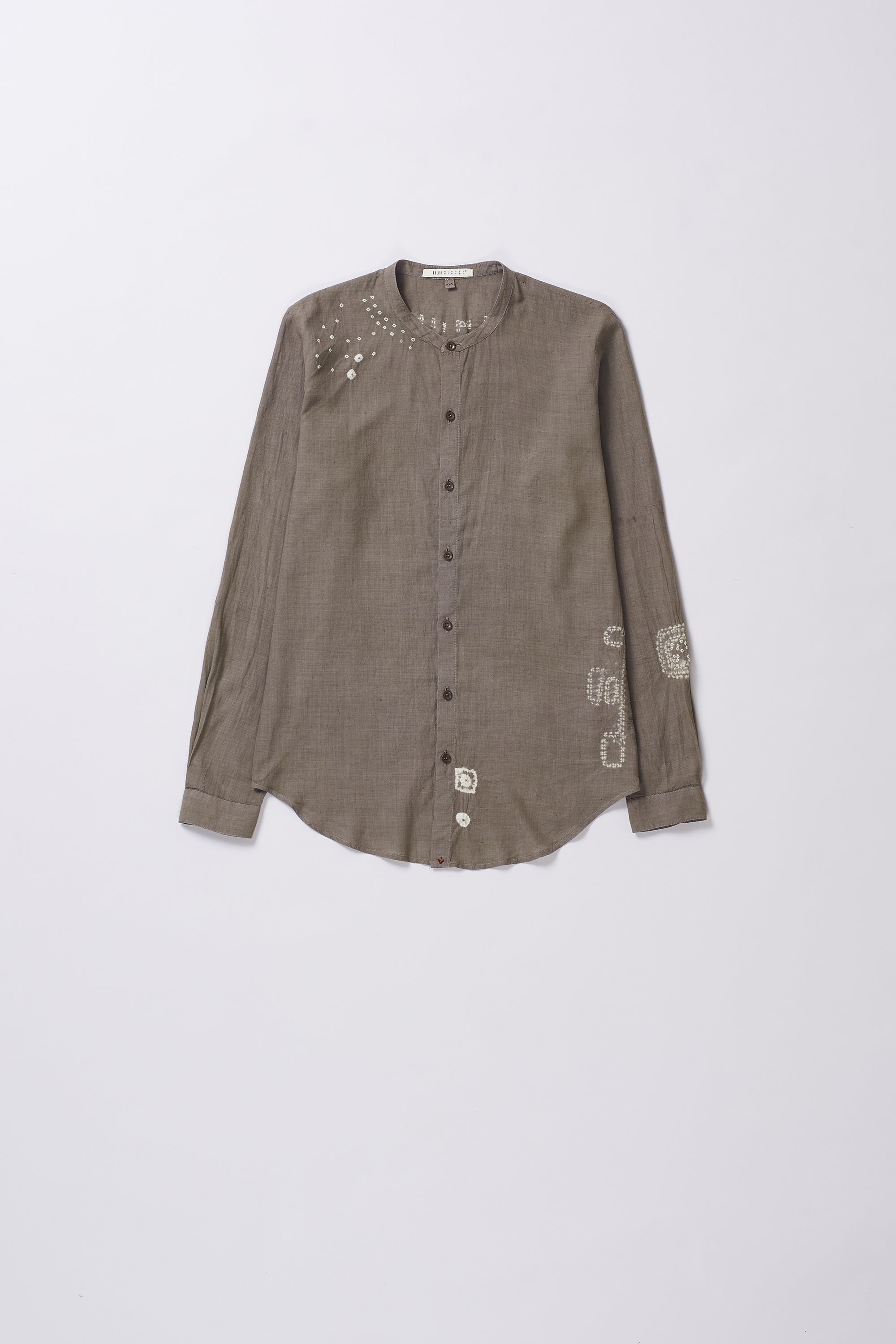 Band Collar Shibori Shirt