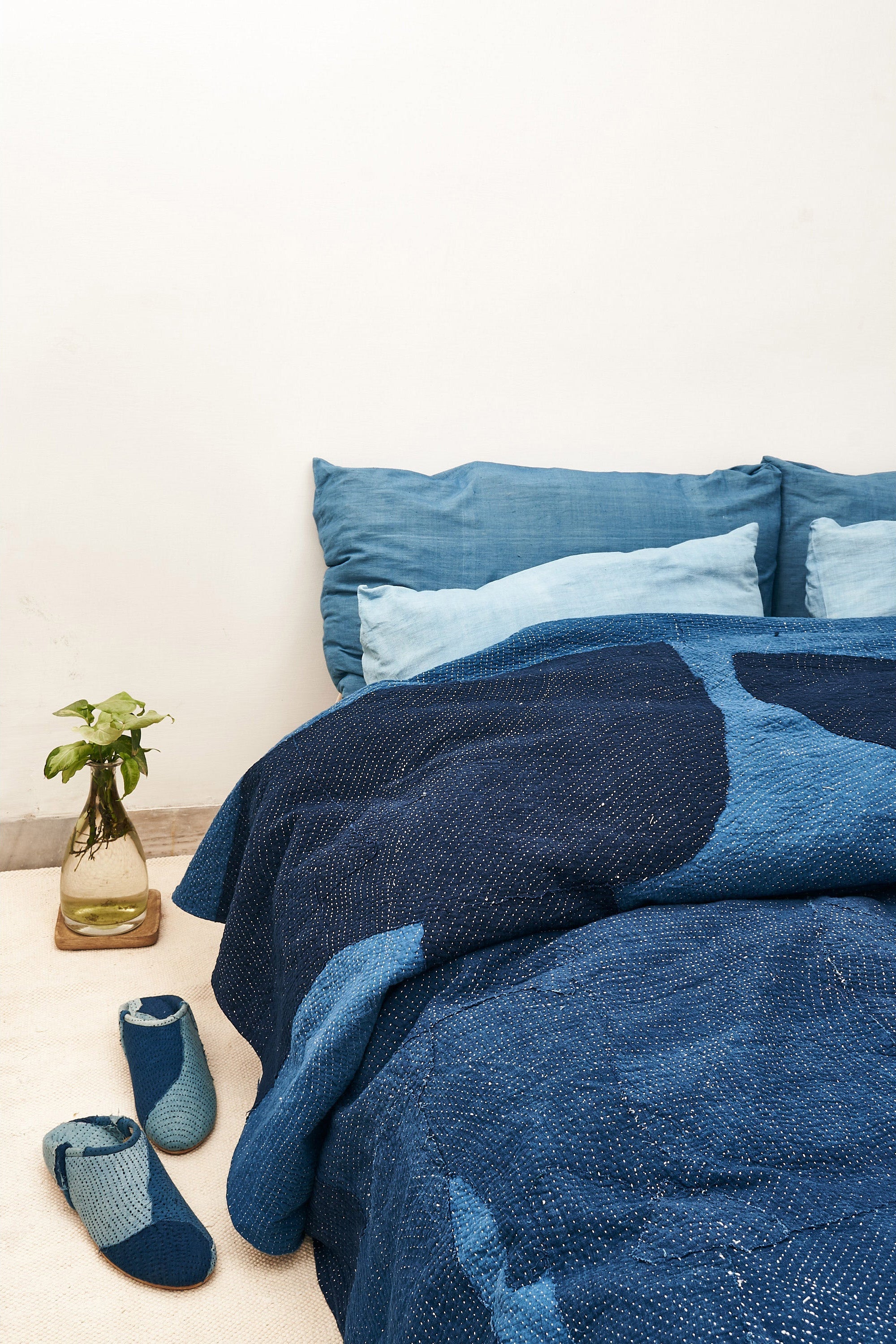 Indigo Patchwork Quilt Queen Size