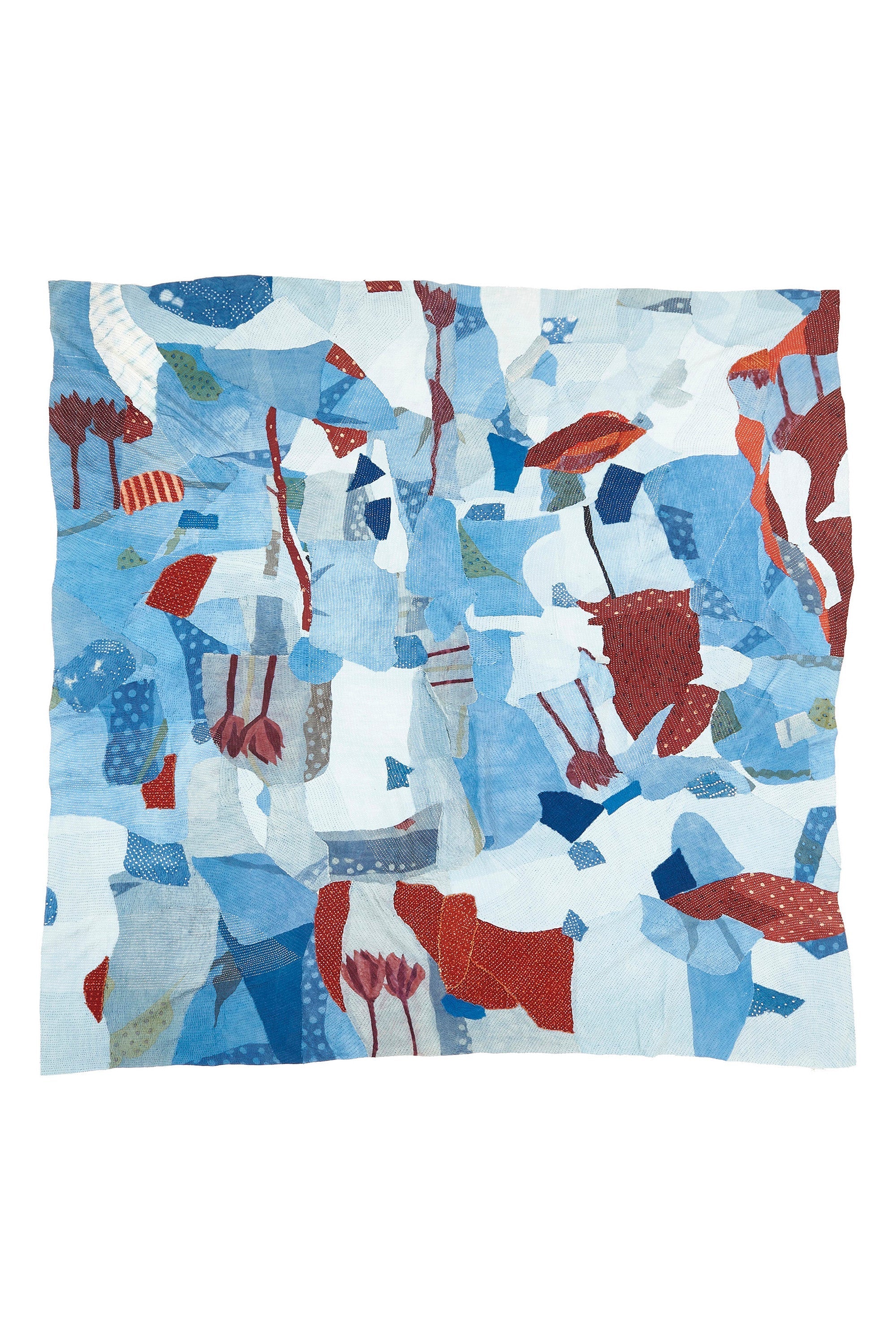 Indigo Embroidered Quilt