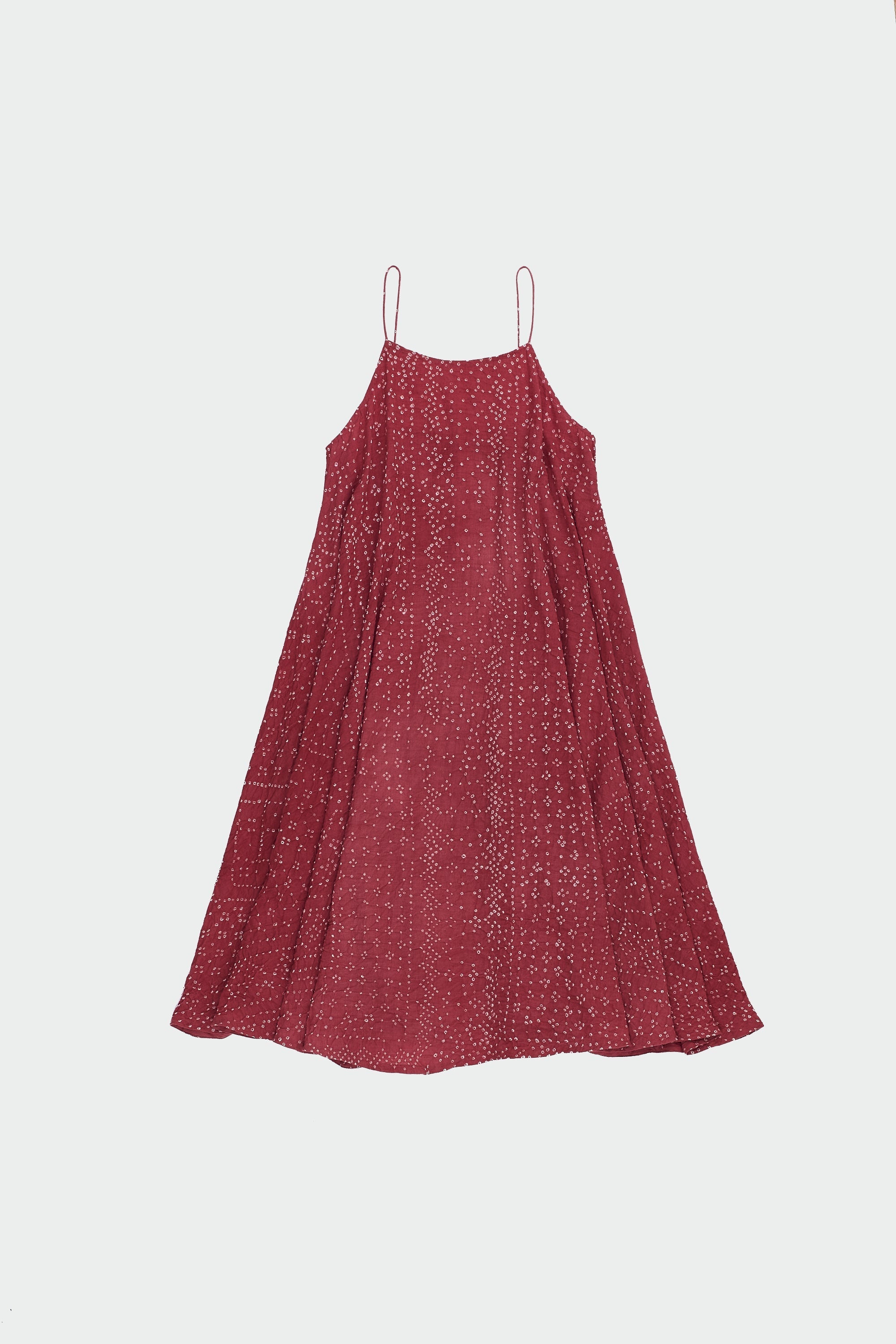 Crimson Pink Cotton Bandhani Women Dress