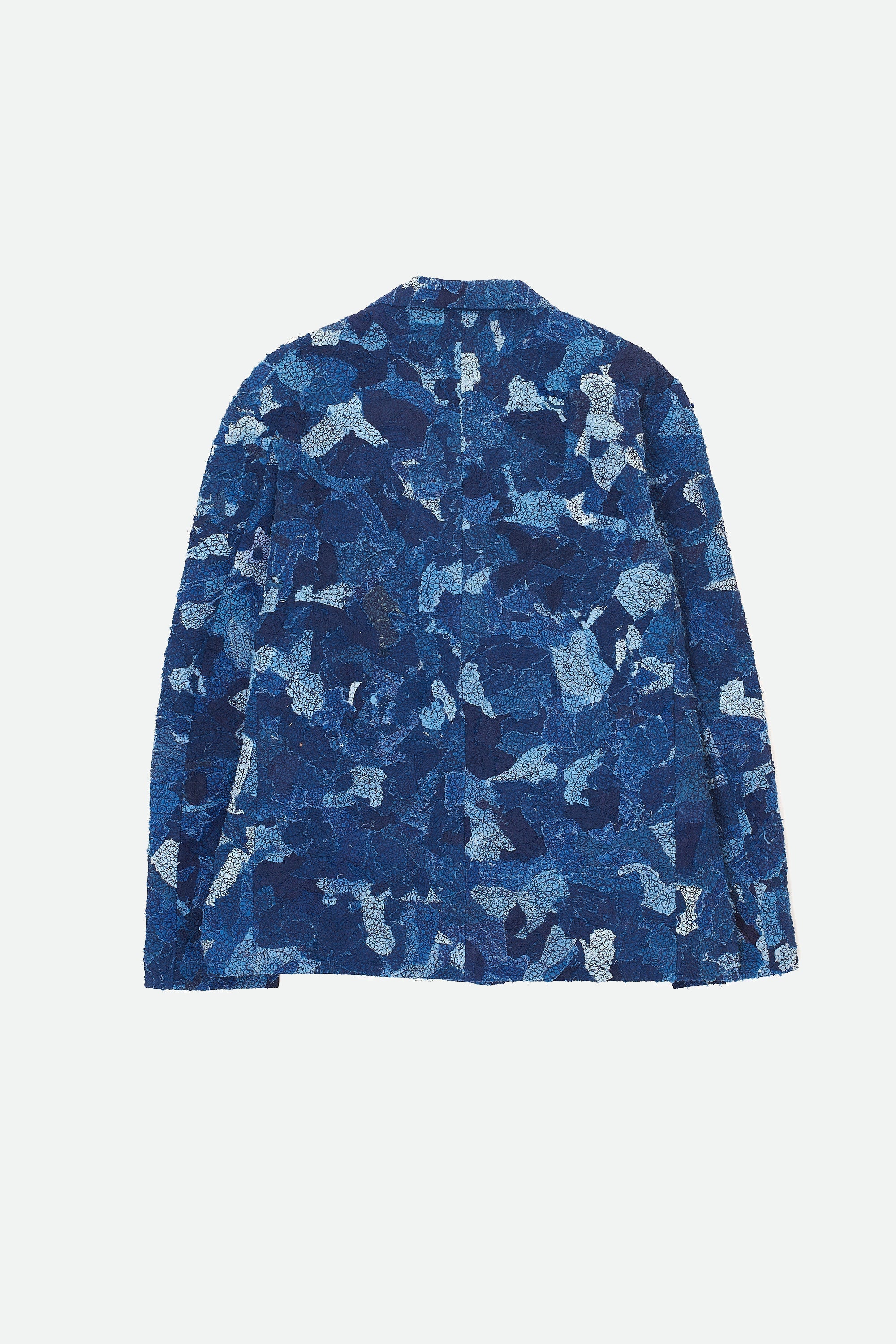 INDIGO JACKET MADE WITH RECLAIMED FABRICS