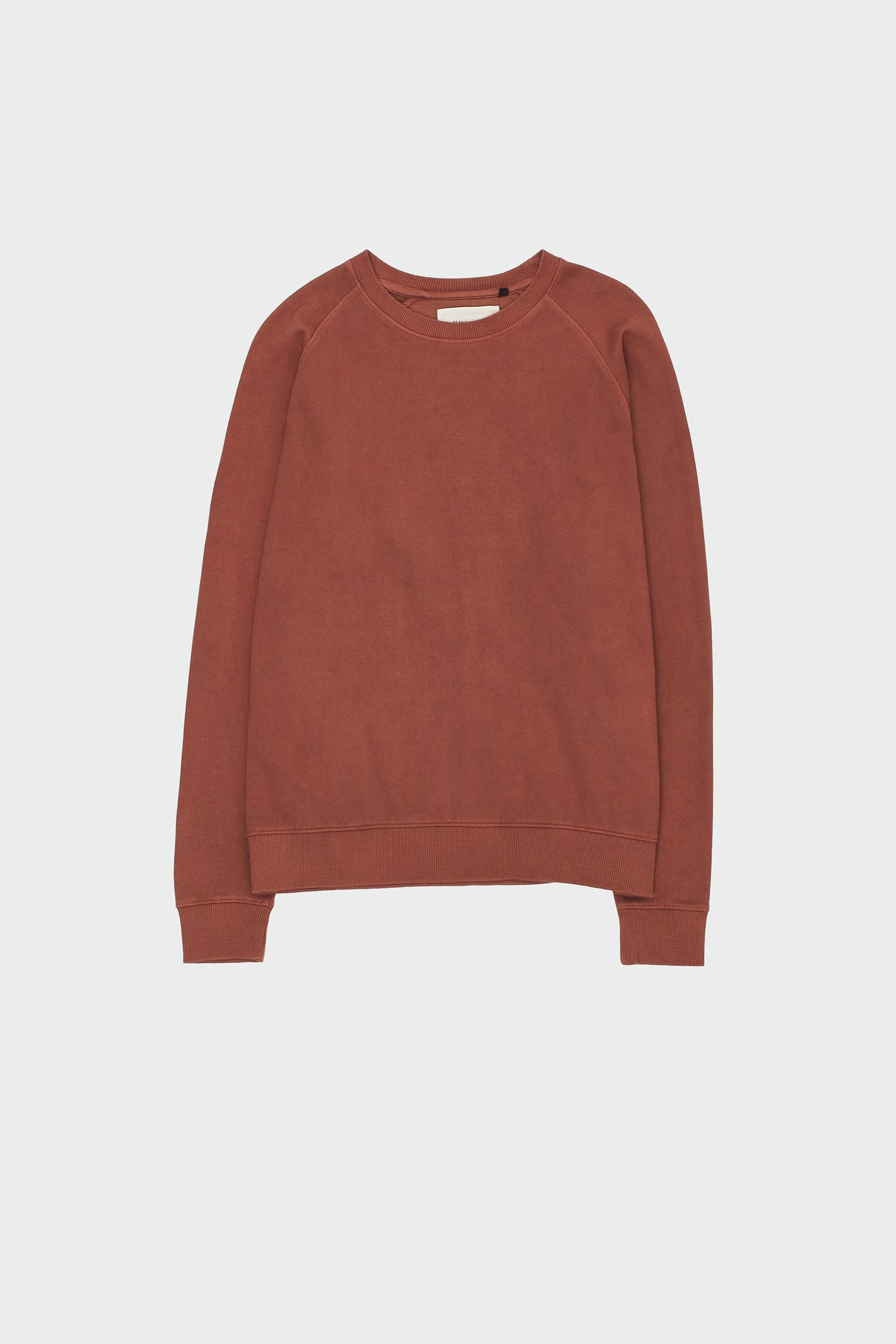 Solid Unisex Organic Cotton Sweatshirt in Brick Red