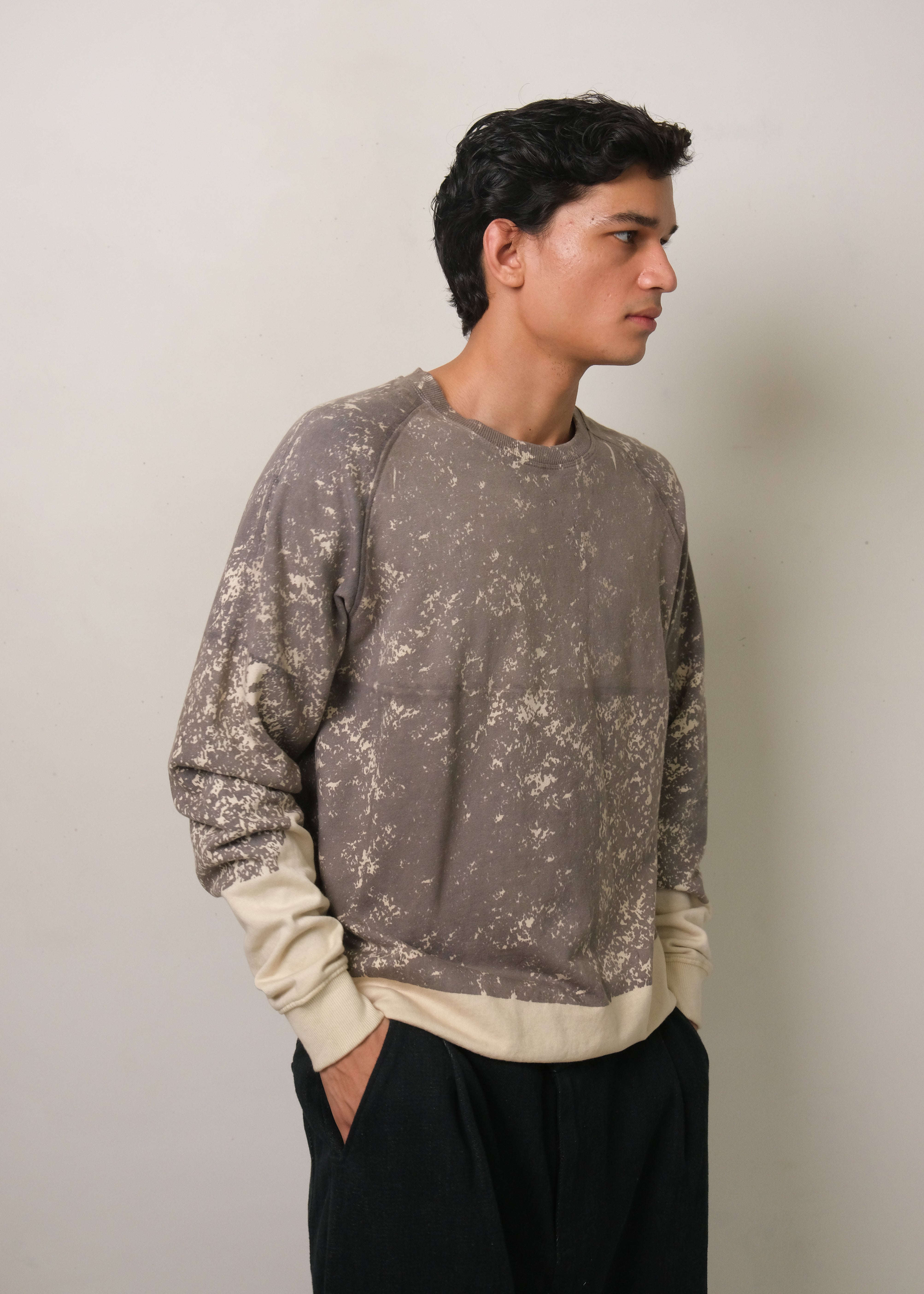 Charcoal Screen Printed Sweatshirt