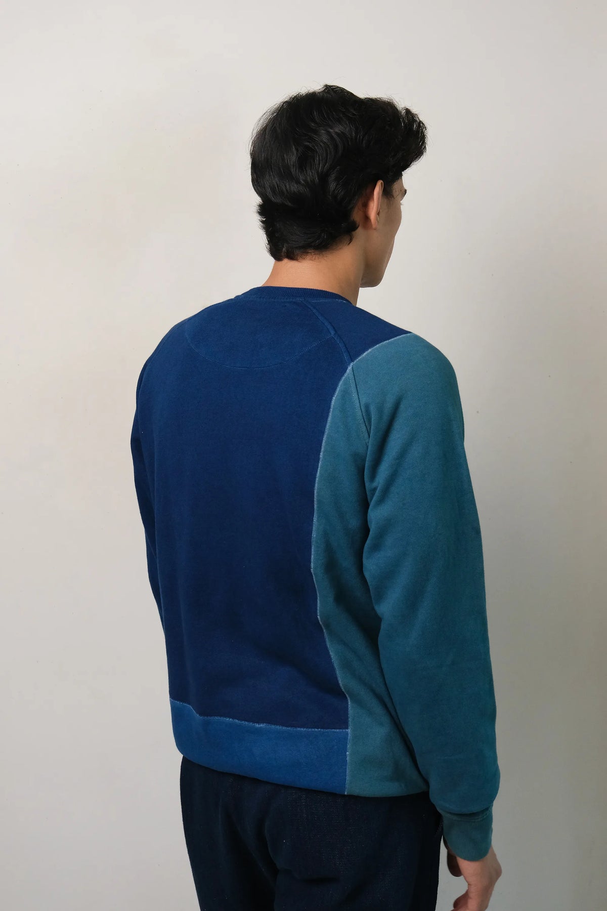 Shades of Indigo Patchwork Sweatshirt
