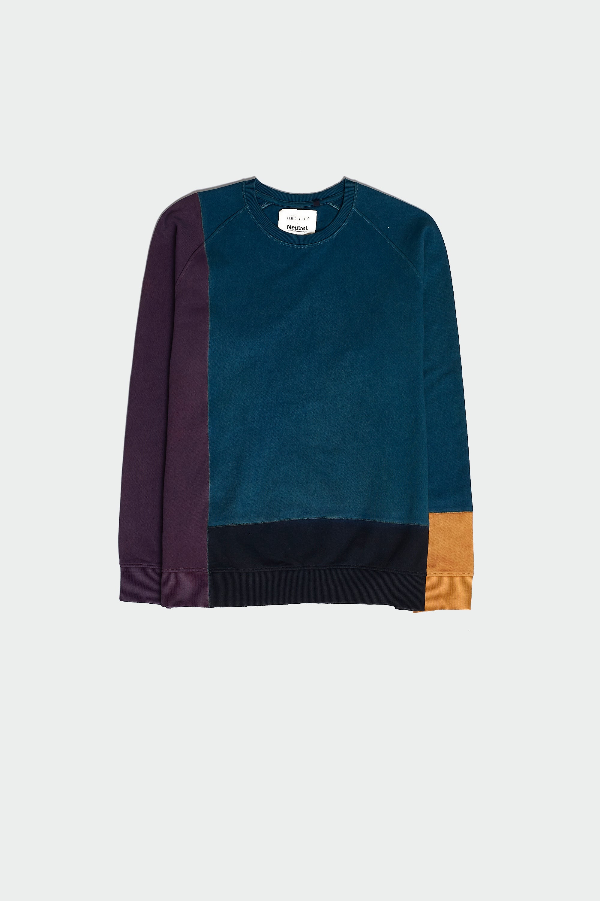 MULTI COLOUR PATCHWORK COTTON SWEATSHIRT