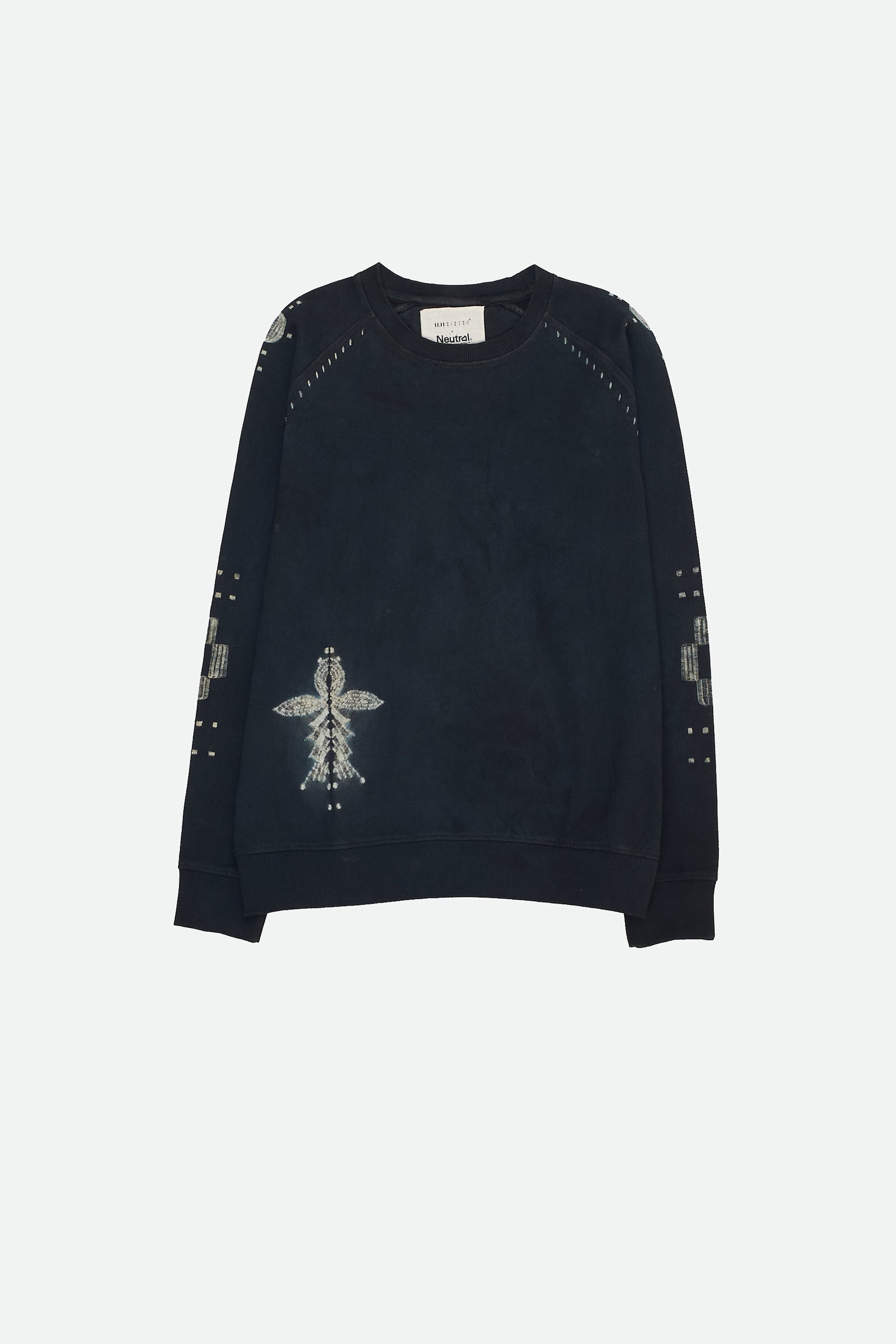 Black Shibori Organic Cotton Sweatshirt