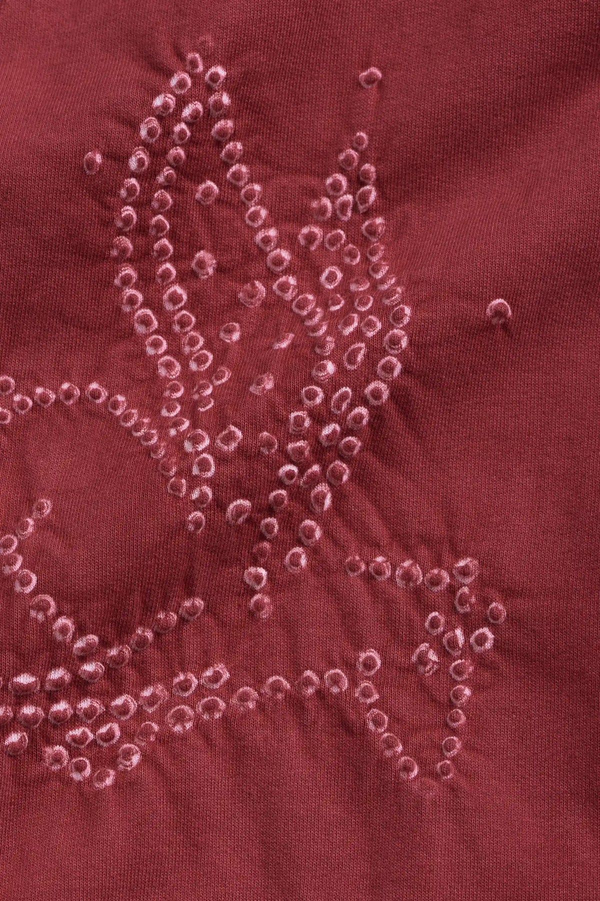 Organic Cotton Bandhani Sweatshirt in Crimson Pink