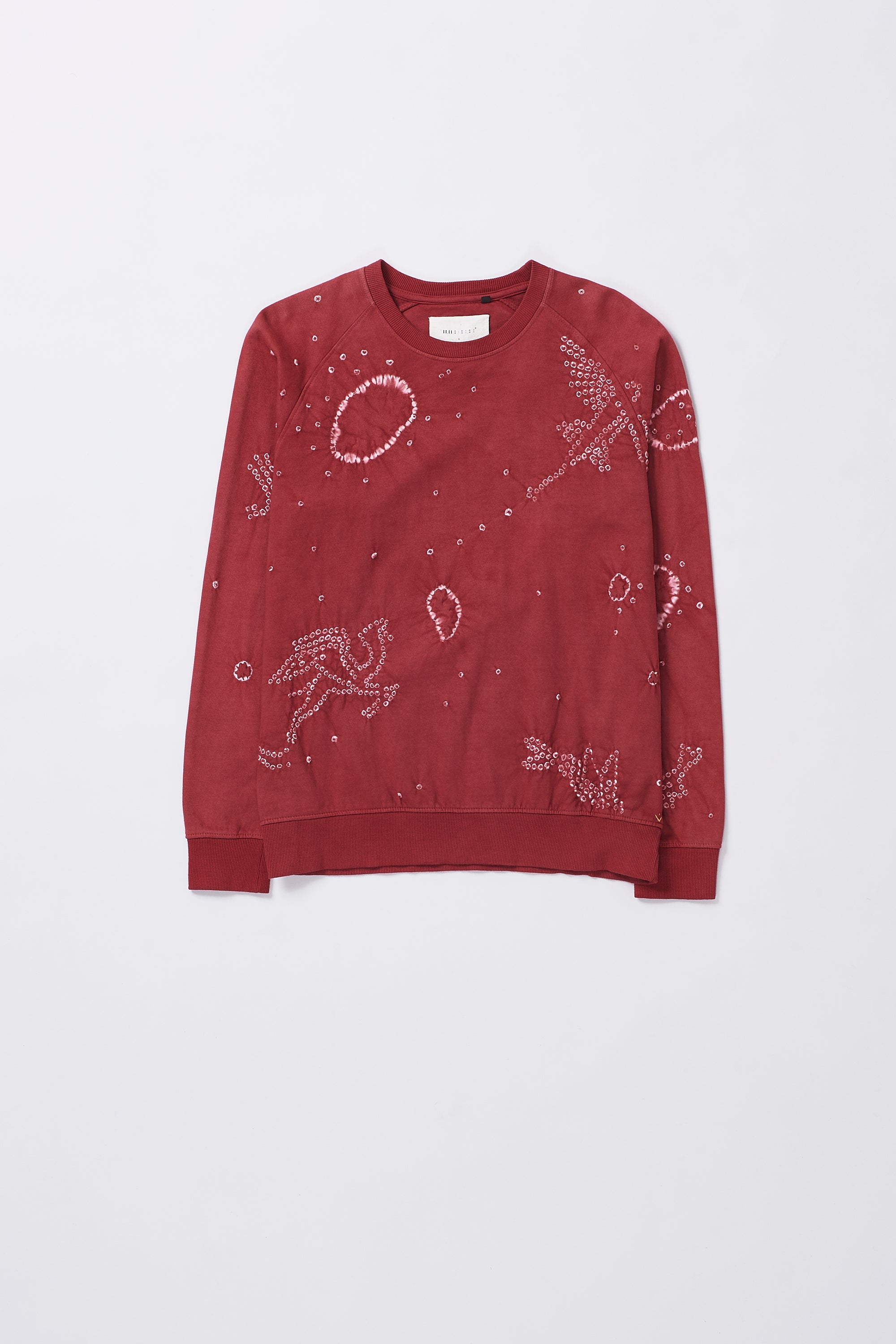 Crimson Pink Organic Cotton Bandhani Sweatshirt
