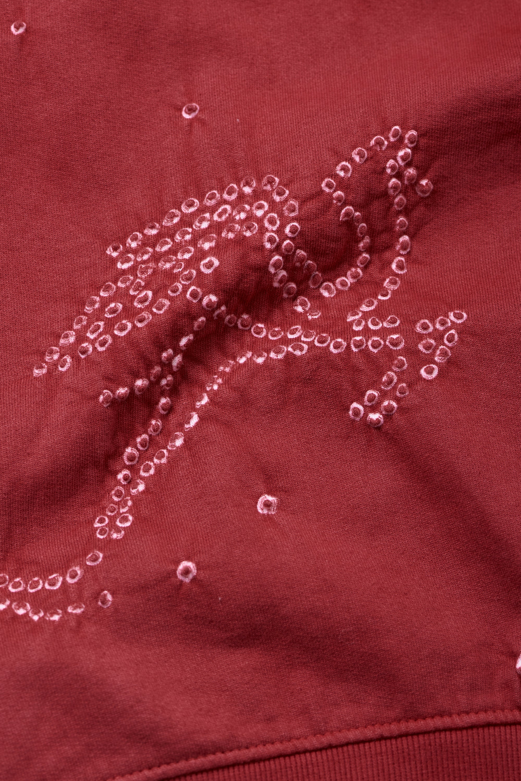 Crimson Pink Organic Cotton Bandhani Sweatshirt