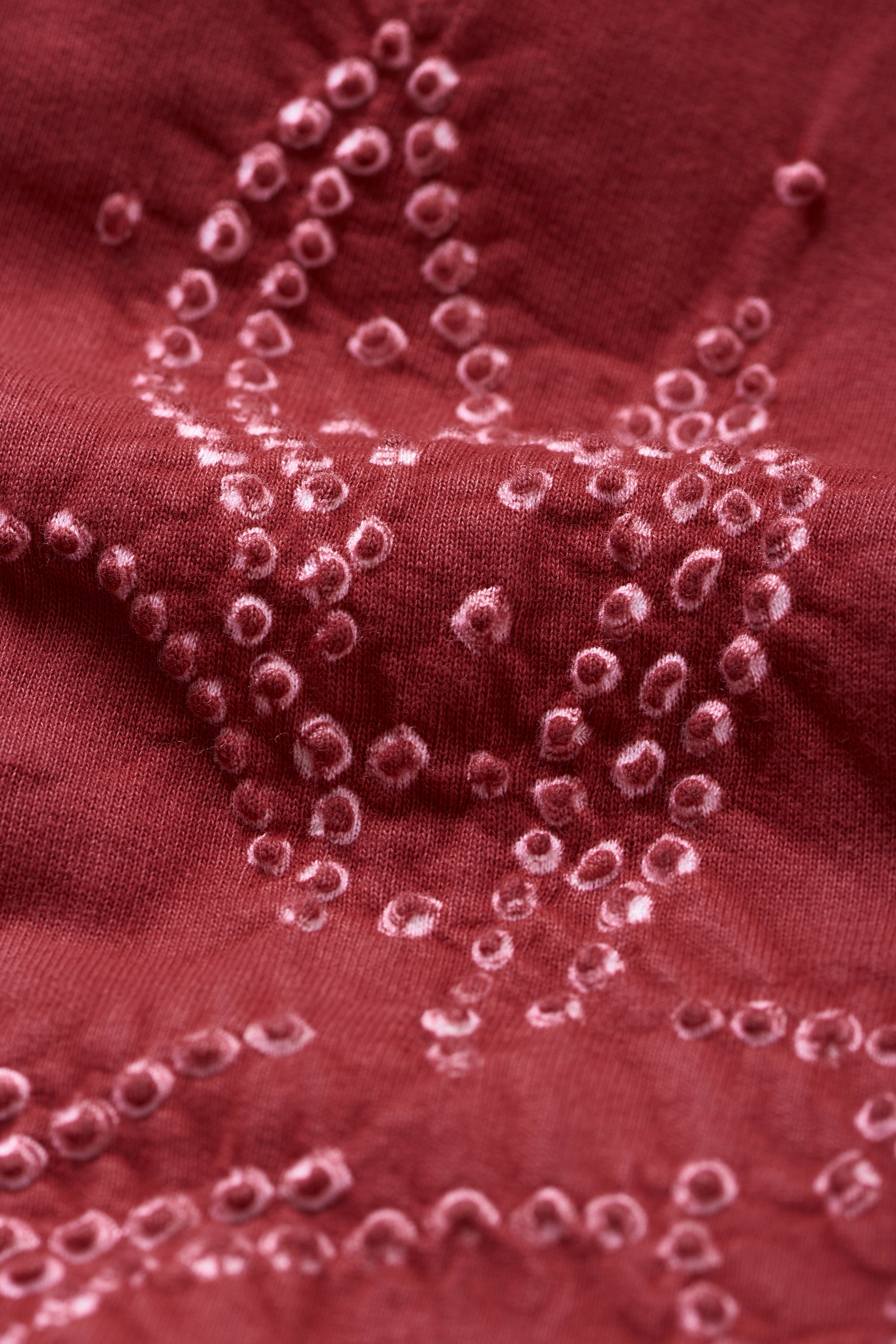 Crimson Pink Organic Cotton Bandhani Sweatshirt