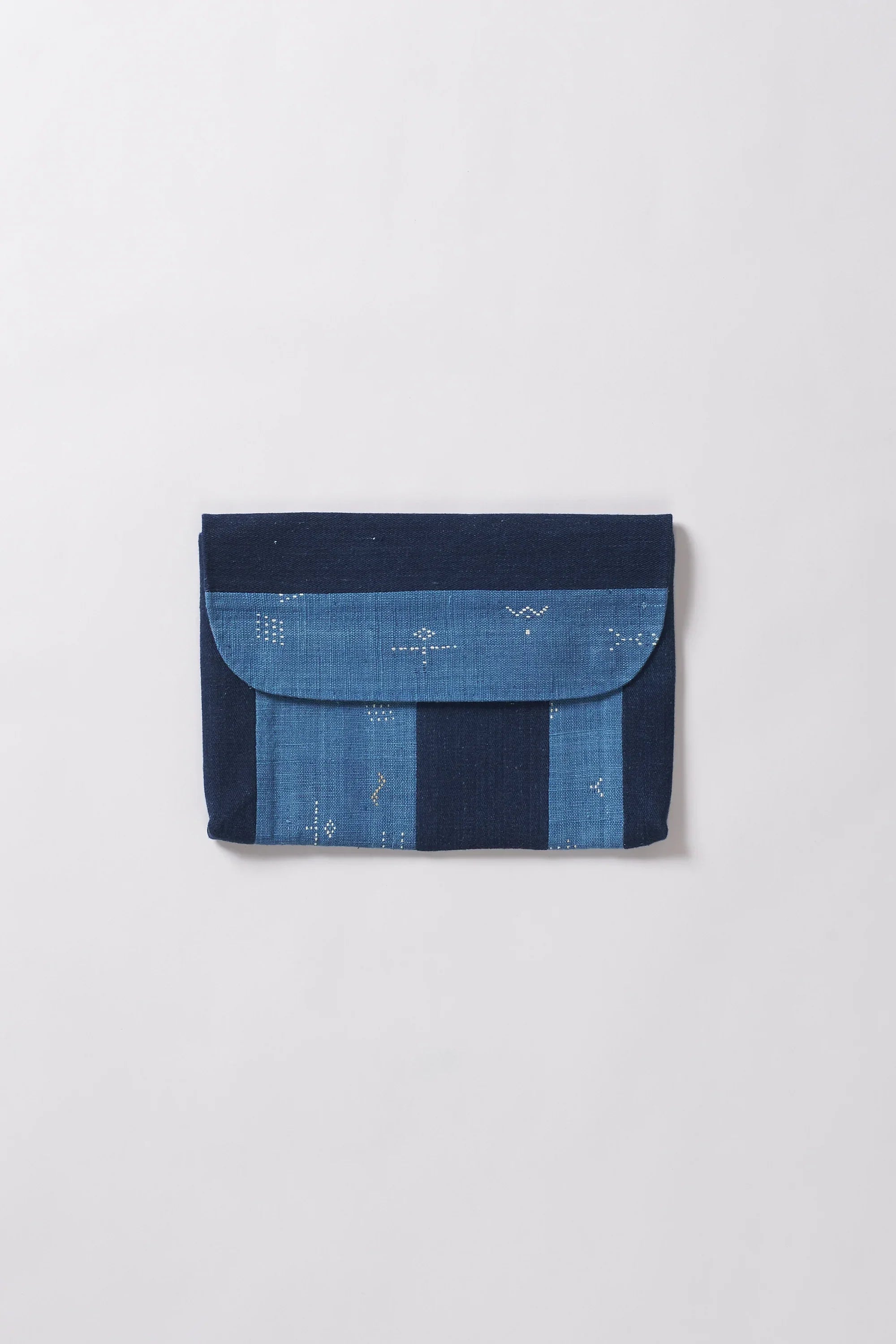 Medium Indigo Laptop Sleeve with Patchwork