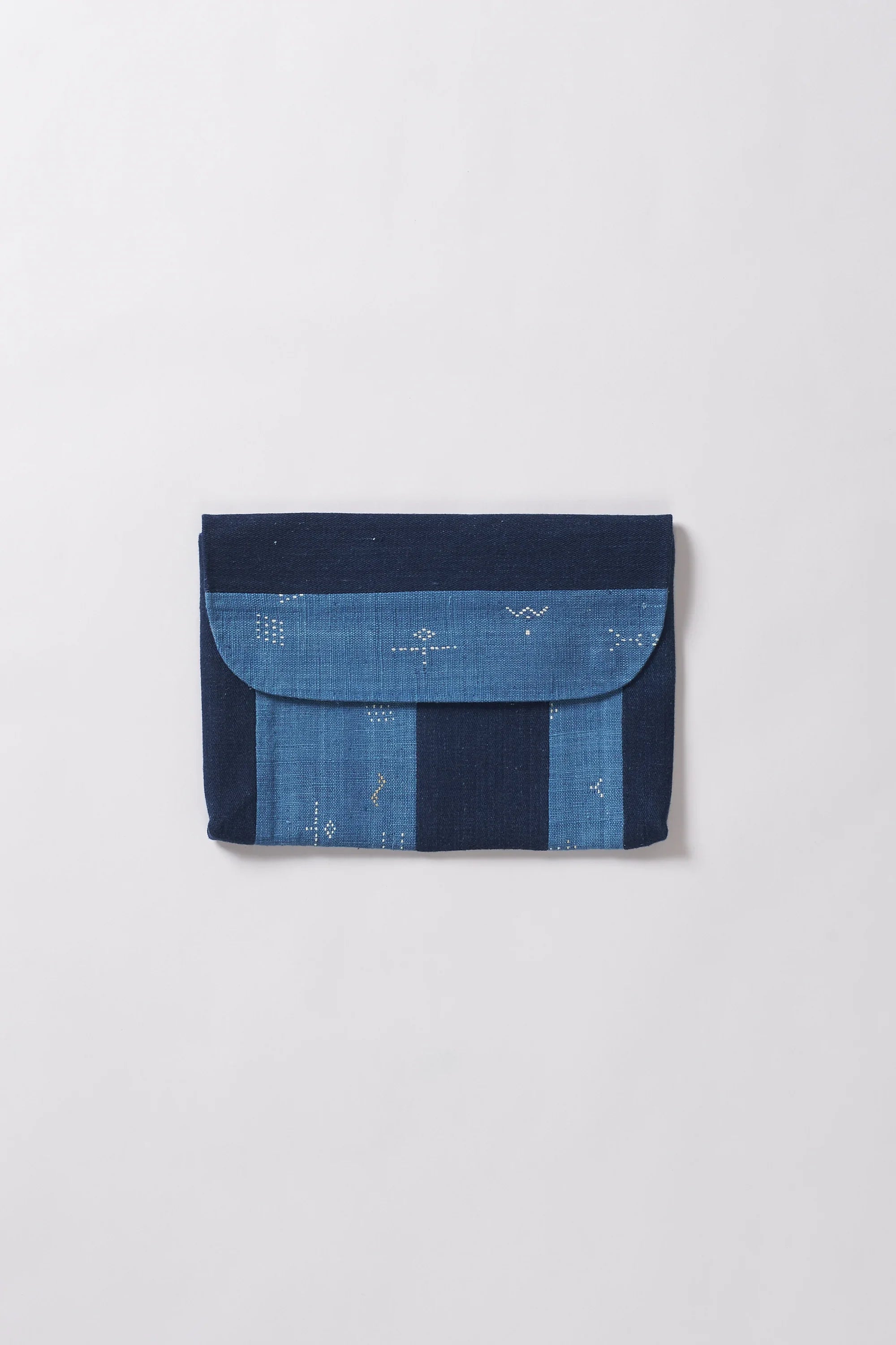 Medium Indigo Laptop Sleeve with Patchwork