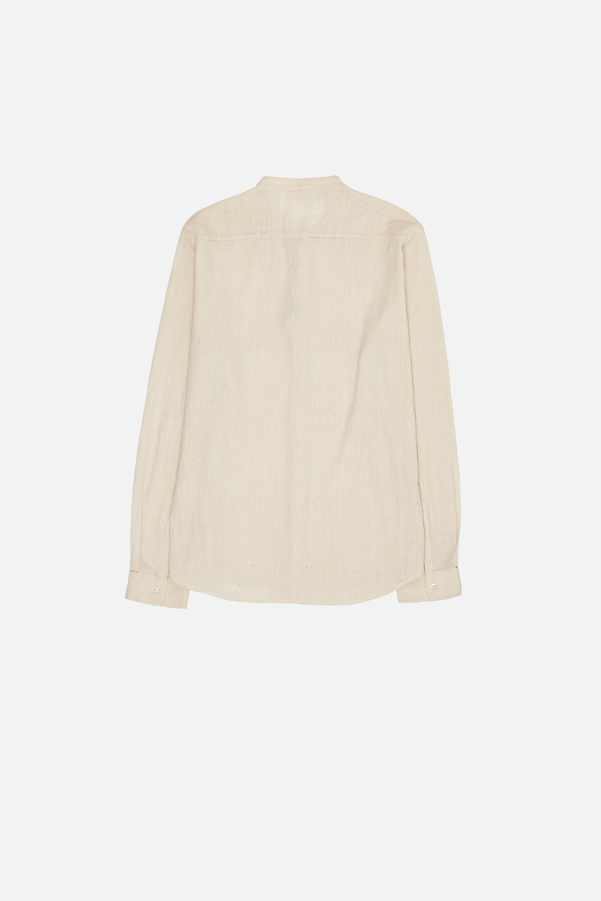 Mens Shirt in Undyed Handspun Cotton