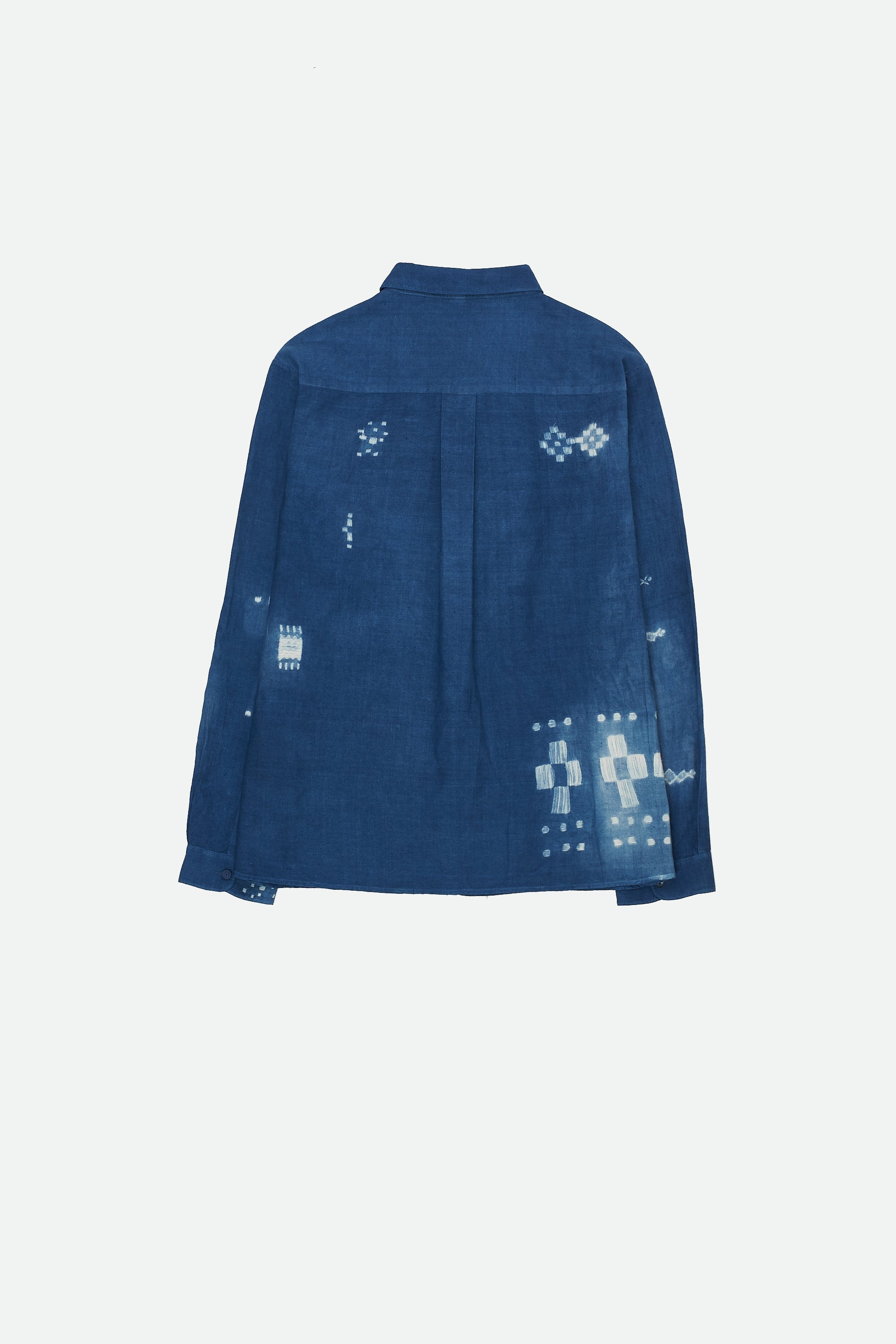 Medium Indigo Cotton Shibori Shirt