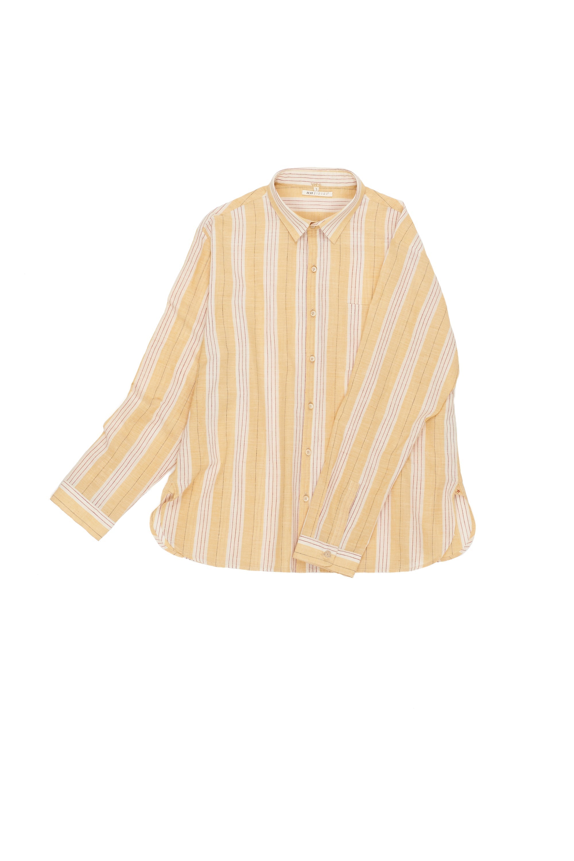 Mango Yellow Yarn Dyed Unisex Spread Collar Shirt