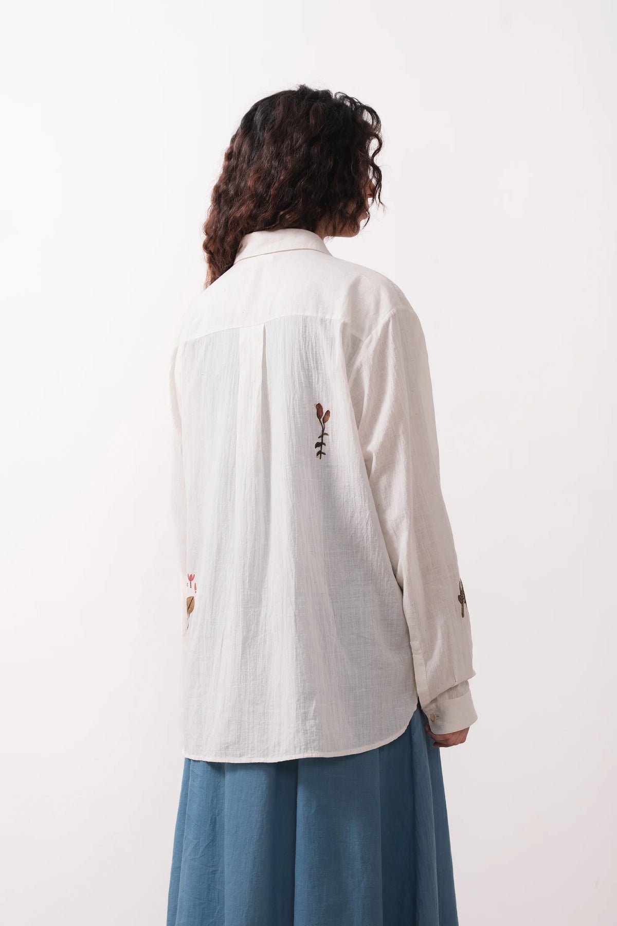 Ecru Handpainted Relaxed Shirt