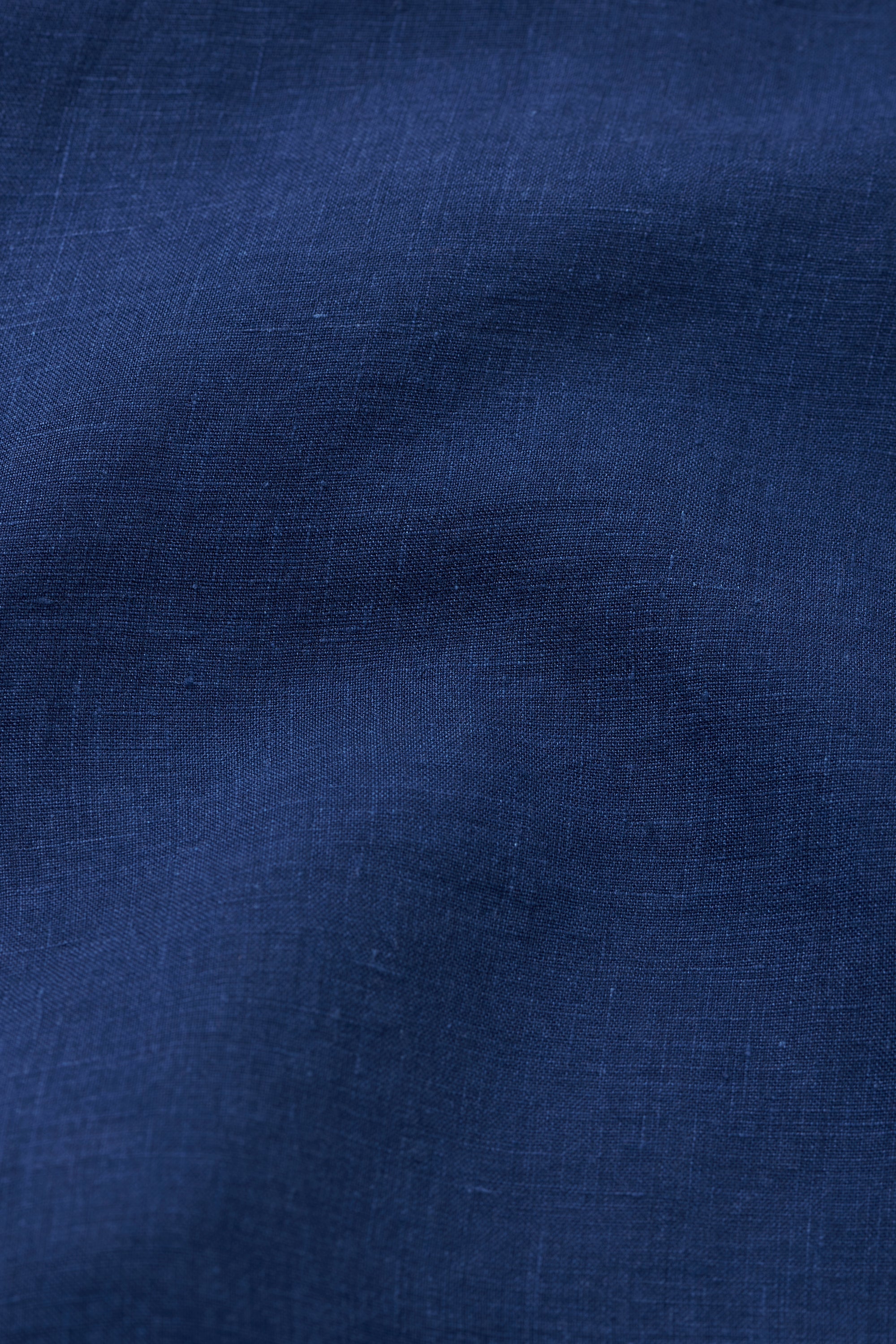 100% Linen Kimono Half Sleeve Shirt Medium Indigo