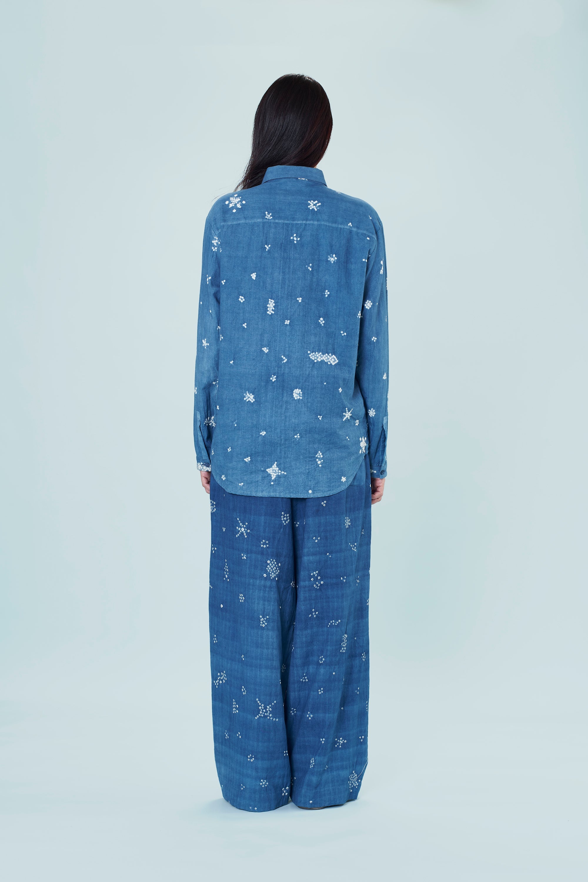 Medium Indigo Bandhani Sartorial Shirt